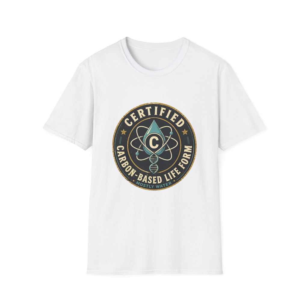 Certified Carbon-Based Lifeform T-Shirt — Funny Science Badge Tee