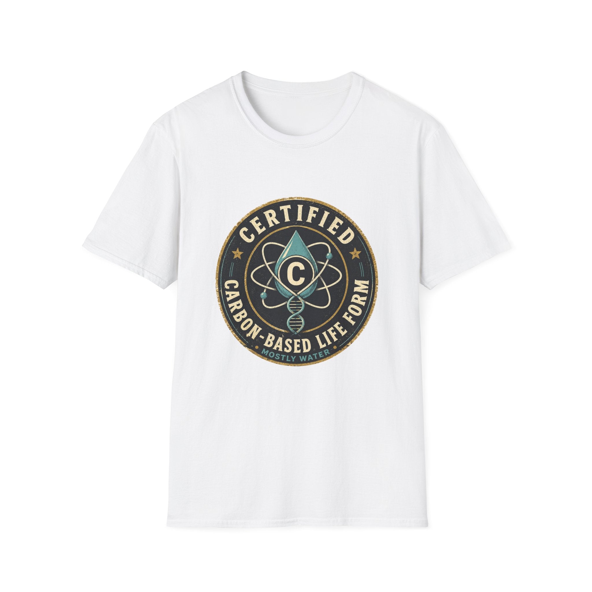 Certified Carbon-Based Lifeform T-Shirt — Funny Science Badge Tee
