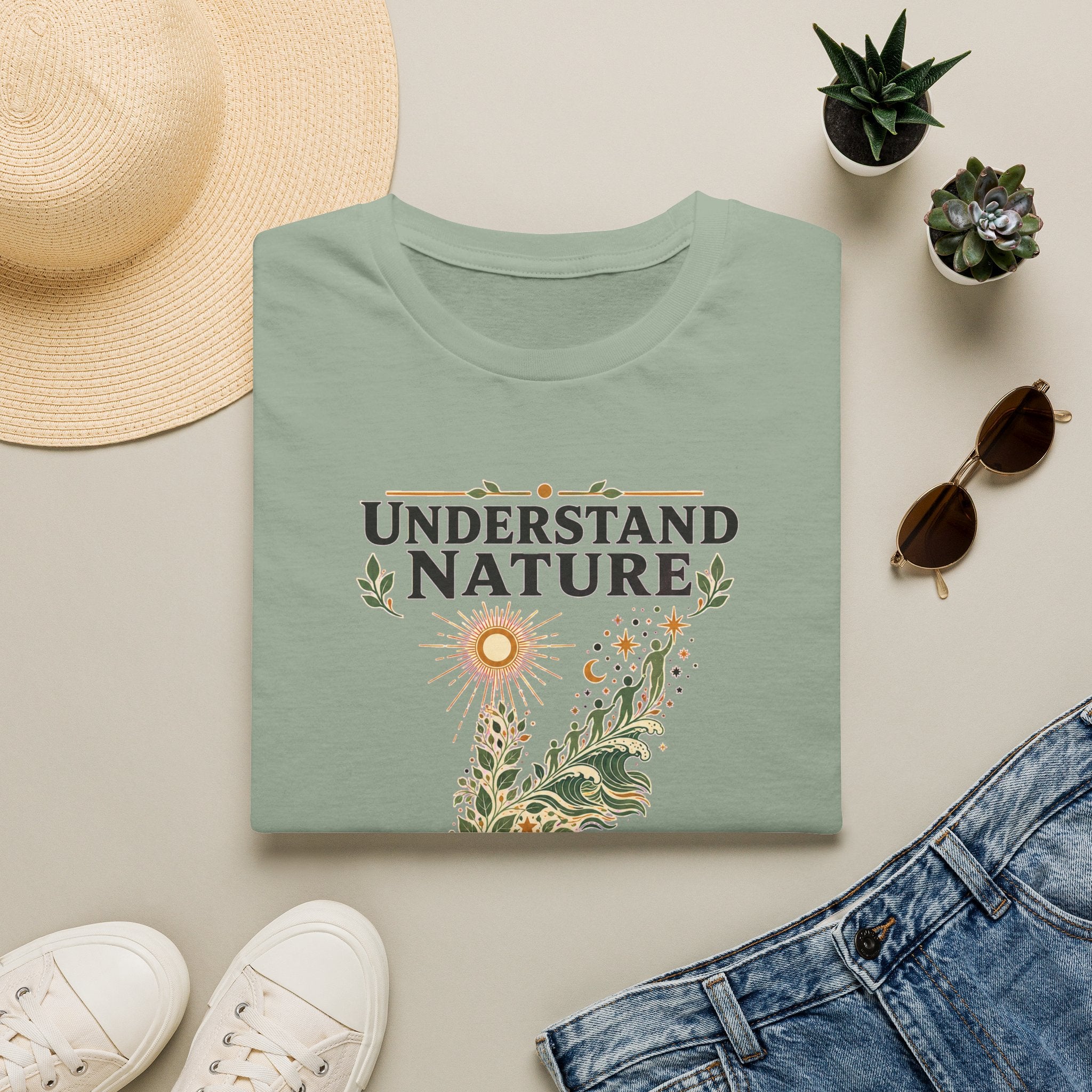Understand Nature T-Shirt — Botanical 'Outgrow Fear' Graphic Tee