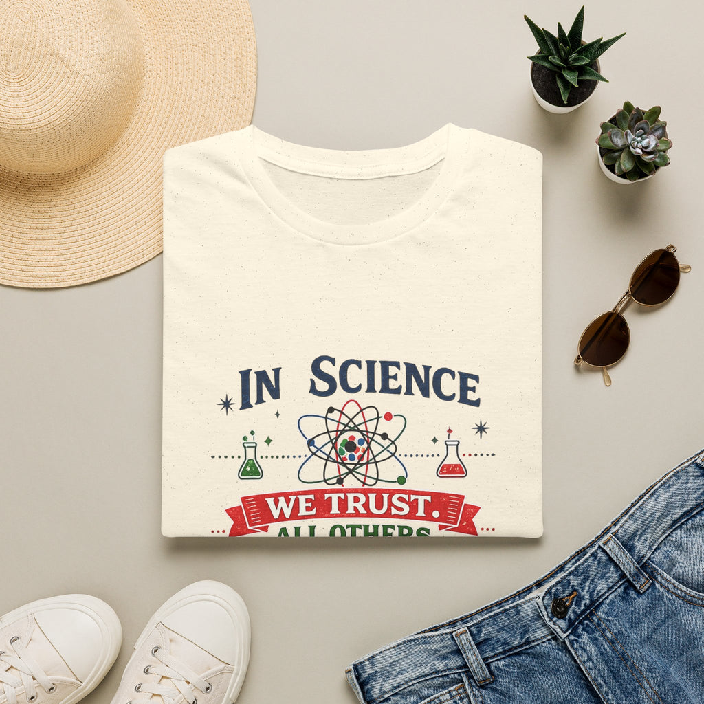 Science T-Shirt — "In Science We Trust, All Others Bring Data" Graphic Tee