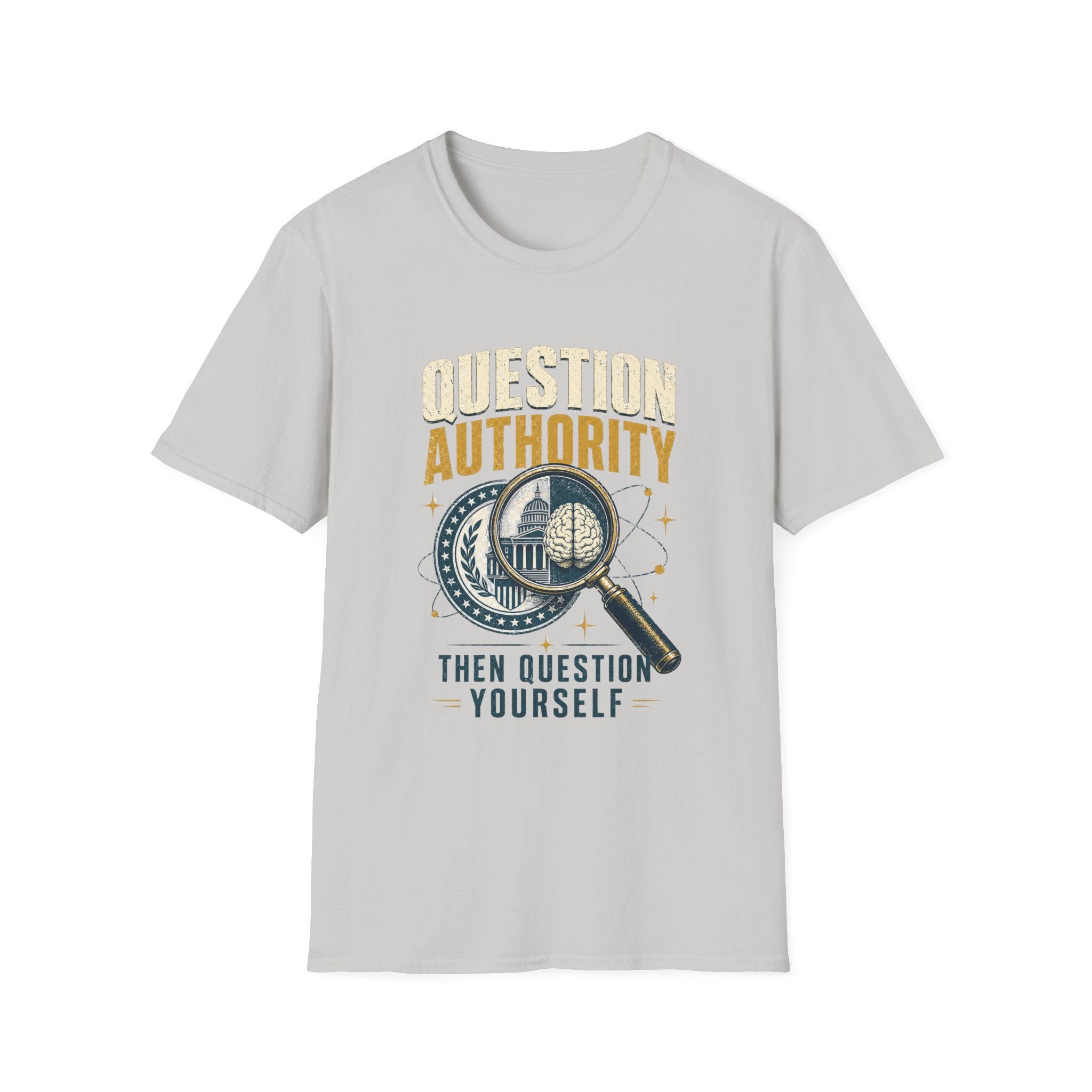Question Authority T-Shirt — Vintage Science & Skepticism Graphic Tee