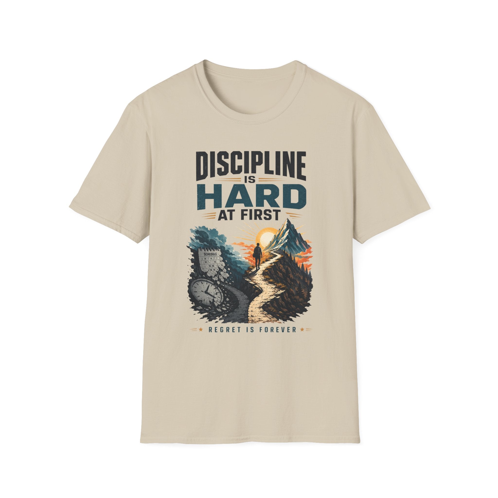"Discipline Is Hard at First" Motivational Graphic Tee