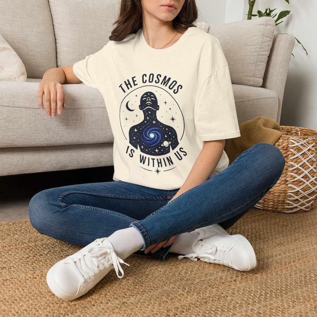 Cosmos Graphic Tee — "The Cosmos Is Within Us" Spiritual Astronomy Shirt