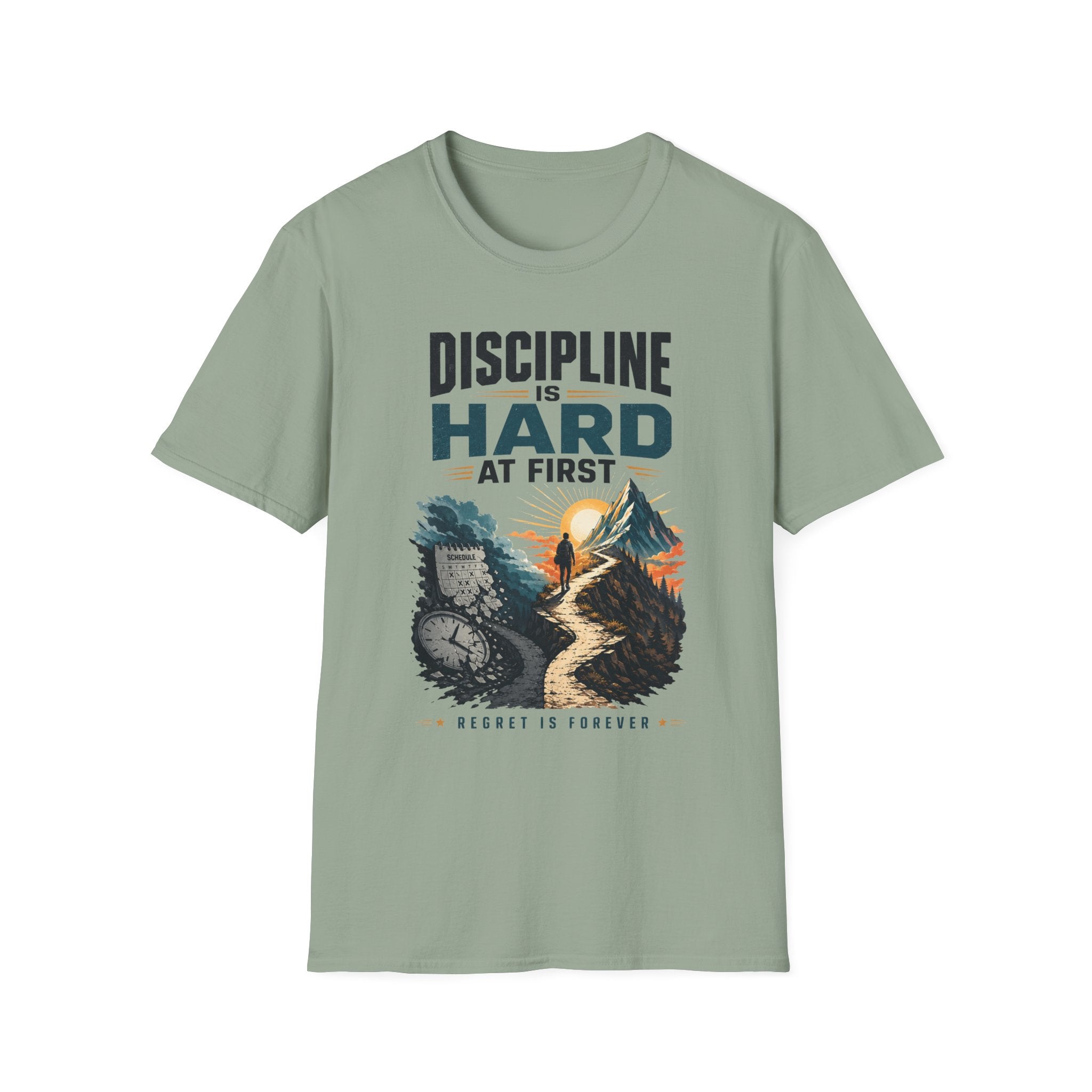 "Discipline Is Hard at First" Motivational Graphic Tee