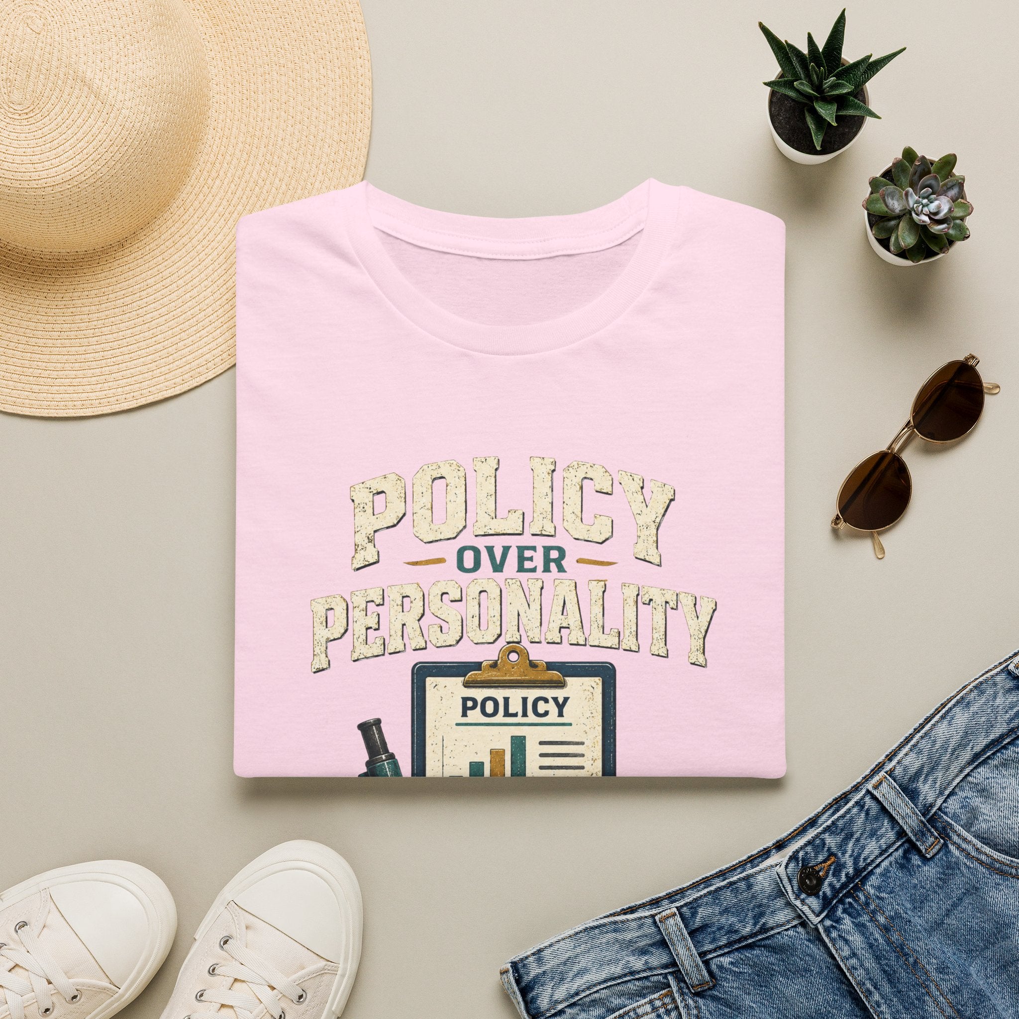 Policy Over Personality T-Shirt — "Show Me the Data" Graphic Tee for Policy Advocates