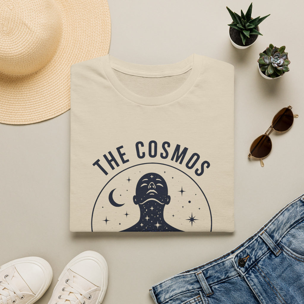 Cosmos Graphic Tee — "The Cosmos Is Within Us" Spiritual Astronomy Shirt