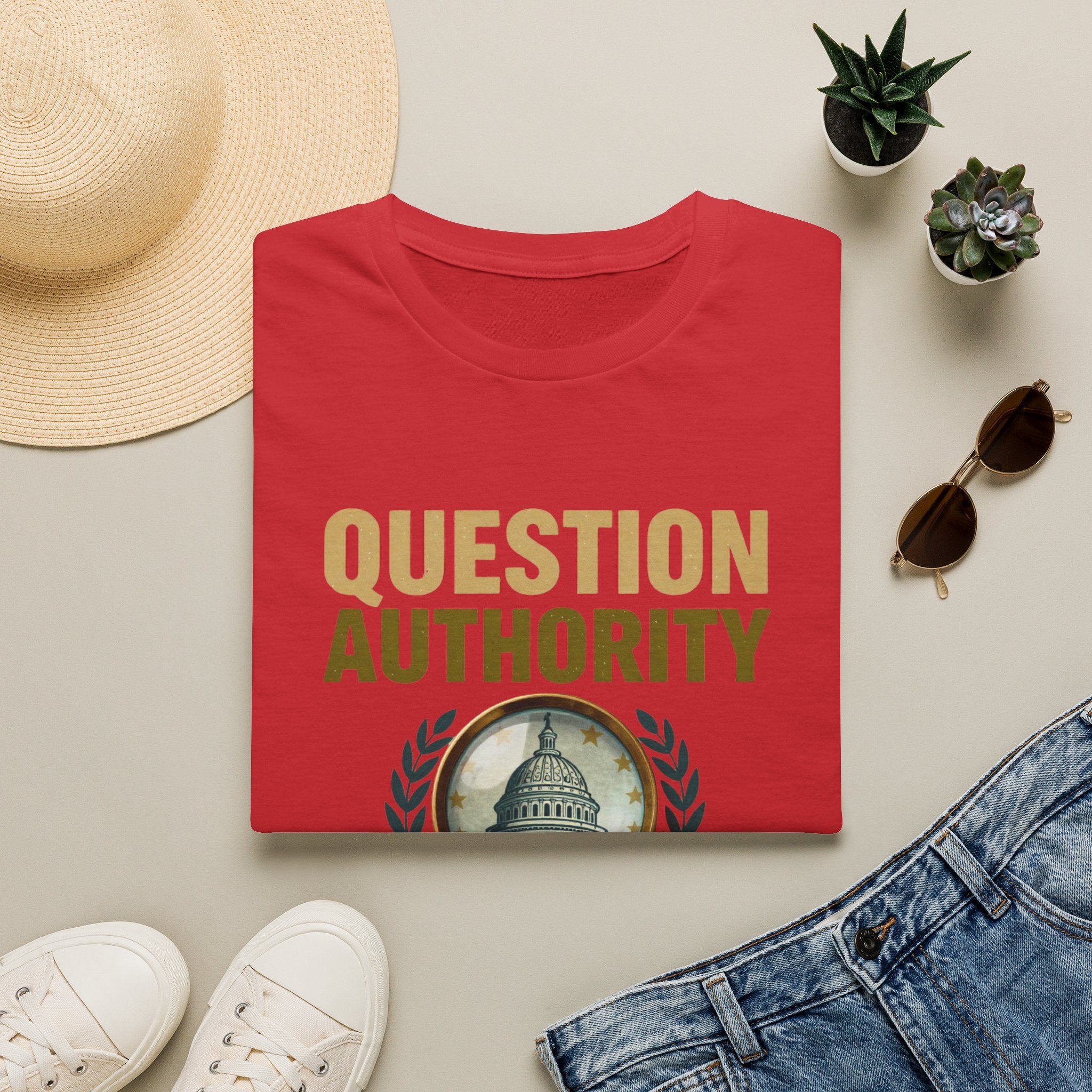 Question Authority T-Shirt — "Question Authority, Then Question Yourself" Political Statement Tee
