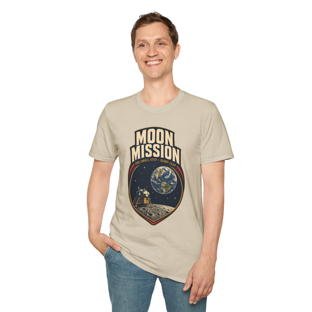 Moon Mission T‑Shirt — Retro Space Exploration Tee (“One Small Step, Giant Leap”)