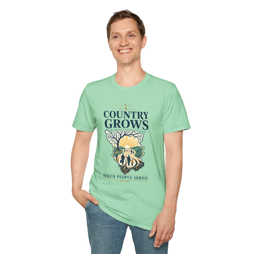 Country Grows T-Shirt — 'Country Grows' Sunset Tree Graphic Tee