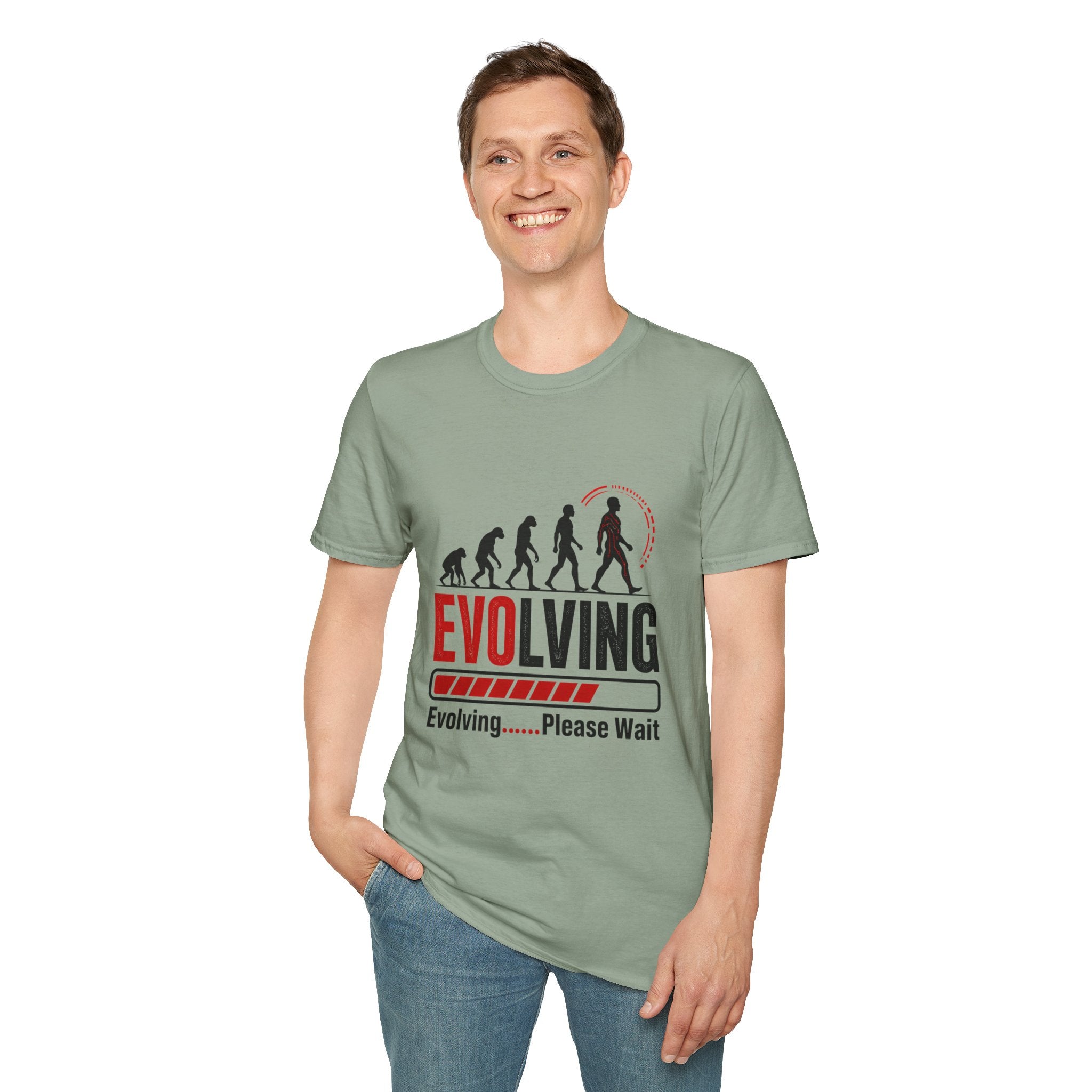 Evolving Please Wait T-Shirt — Evolution Graphic Tee