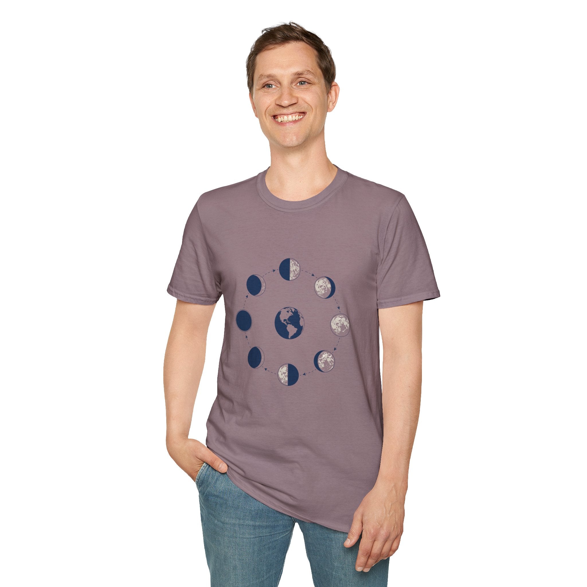 Moon Phase T-Shirt —Lunar Cycle Graphic Tee
