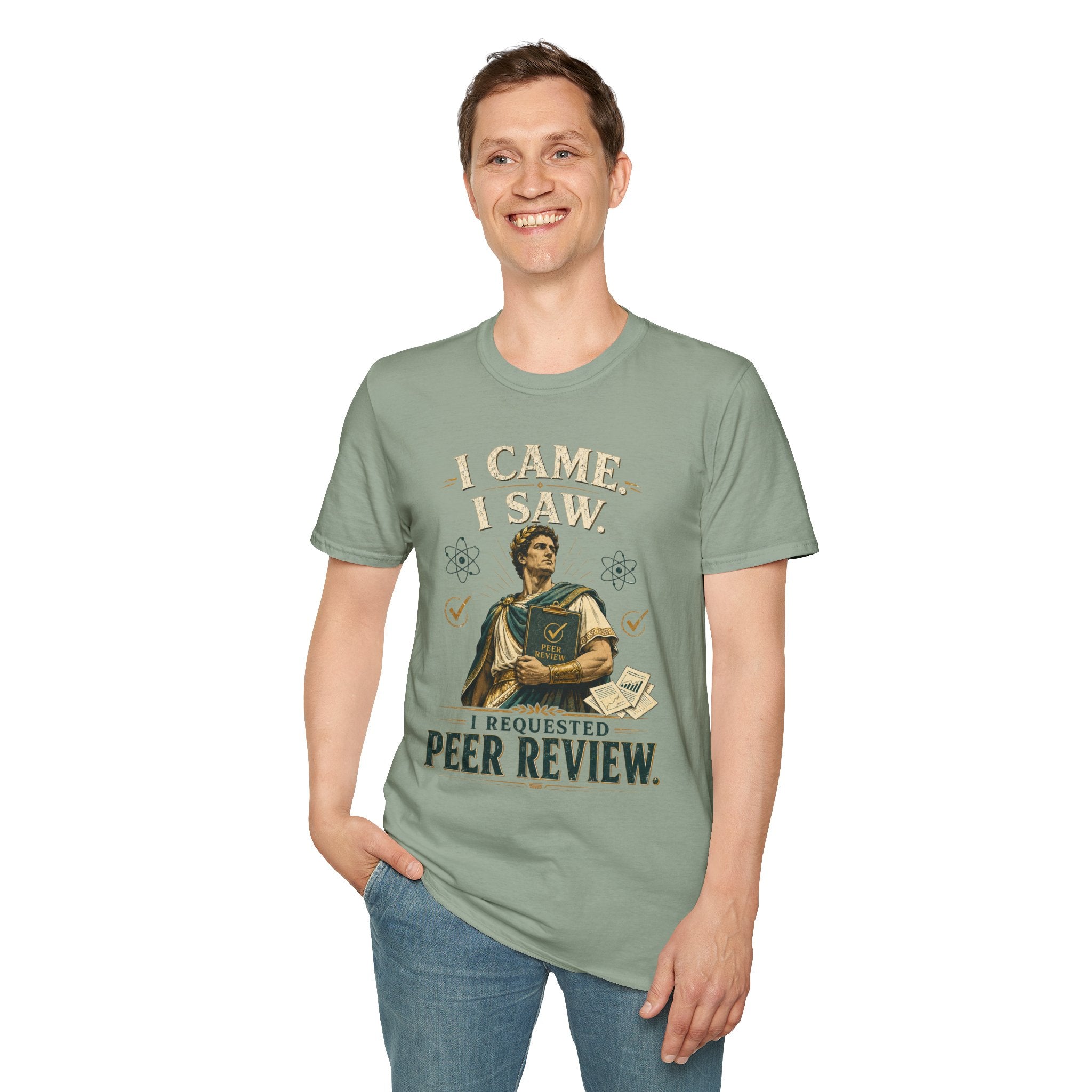 I Came, I Saw, I Requested Peer Review T-Shirt — Funny Scientist / Researcher Gift