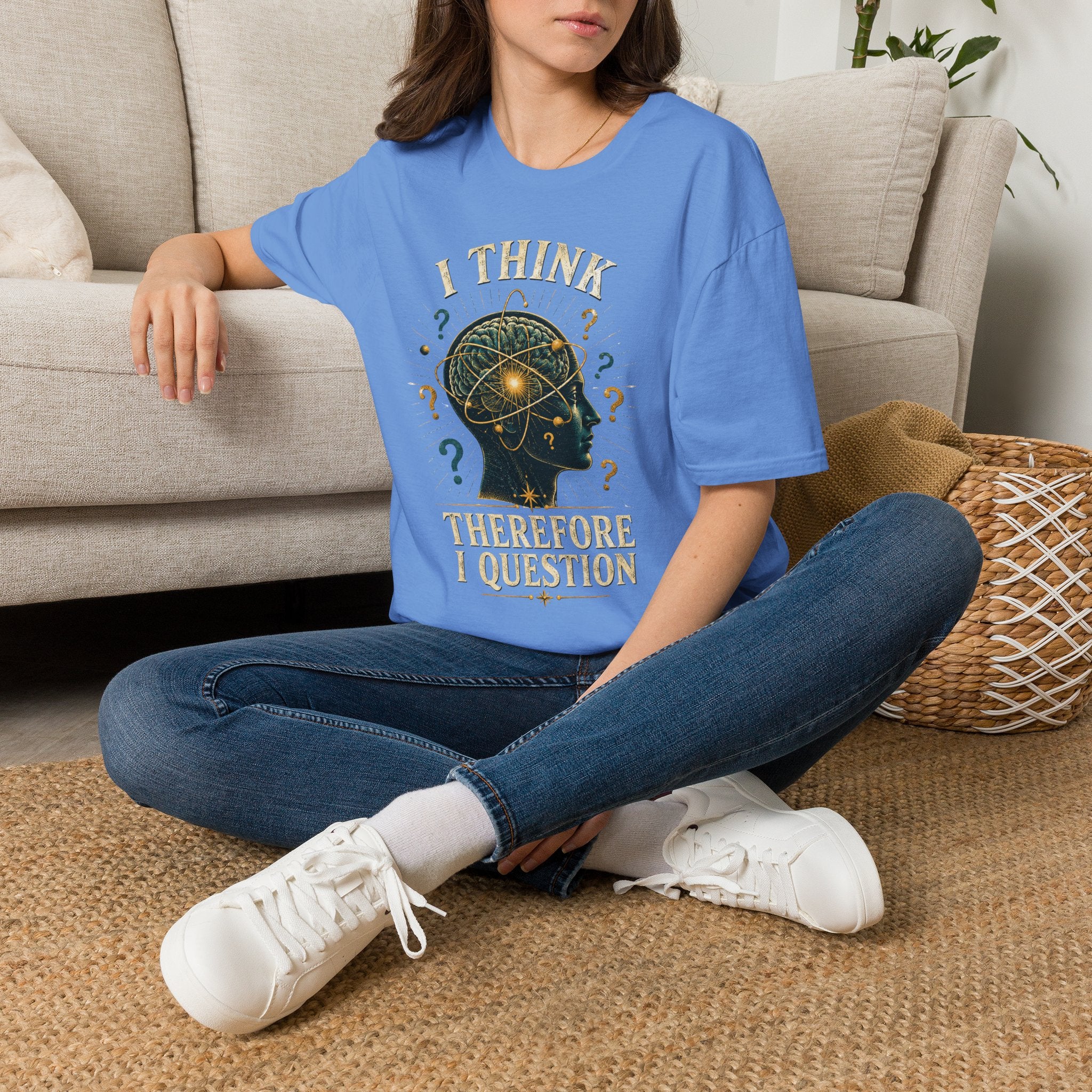 Questioning Mind T-Shirt — I Think Therefore I Question Graphic Tee