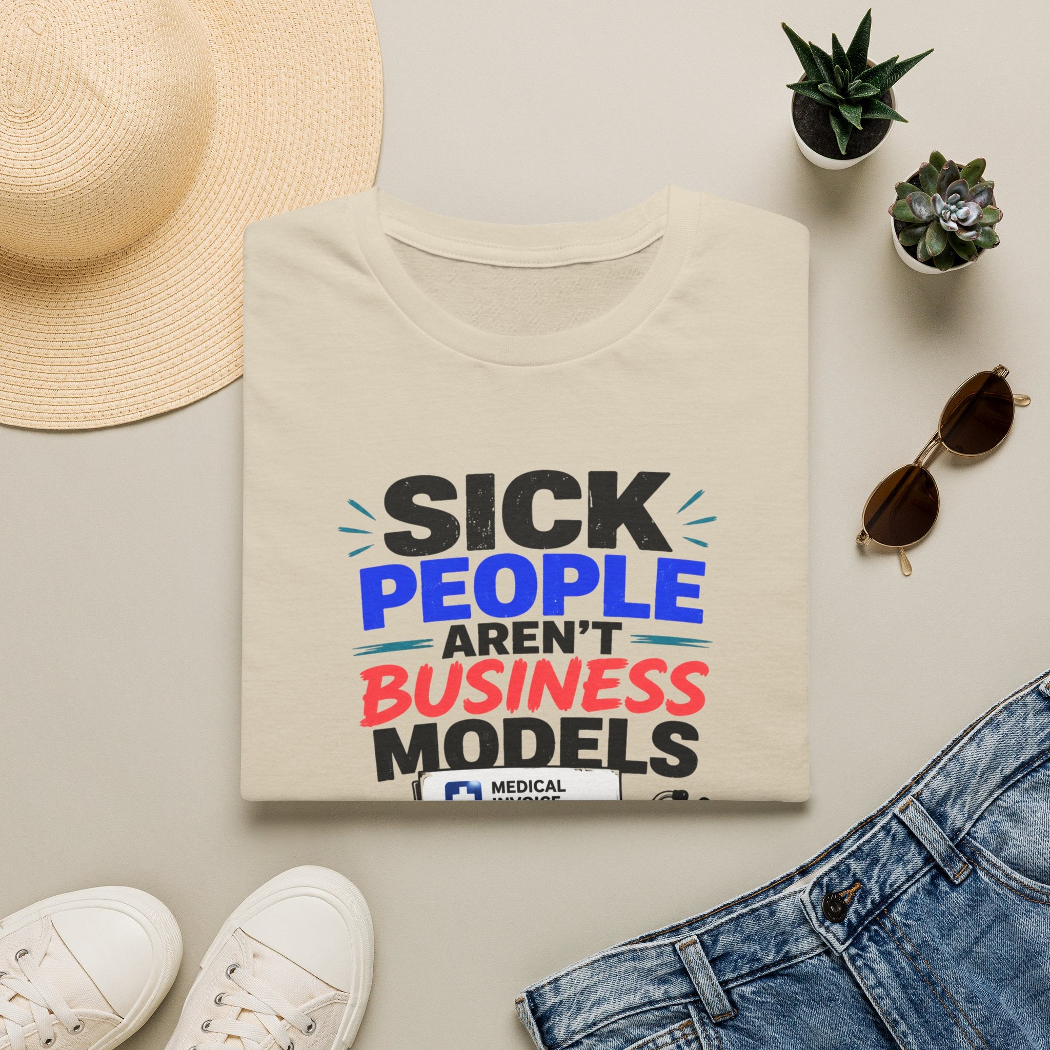 Sick People Aren’t Business Models T-Shirt — Healthcare Is a Human Right Tee