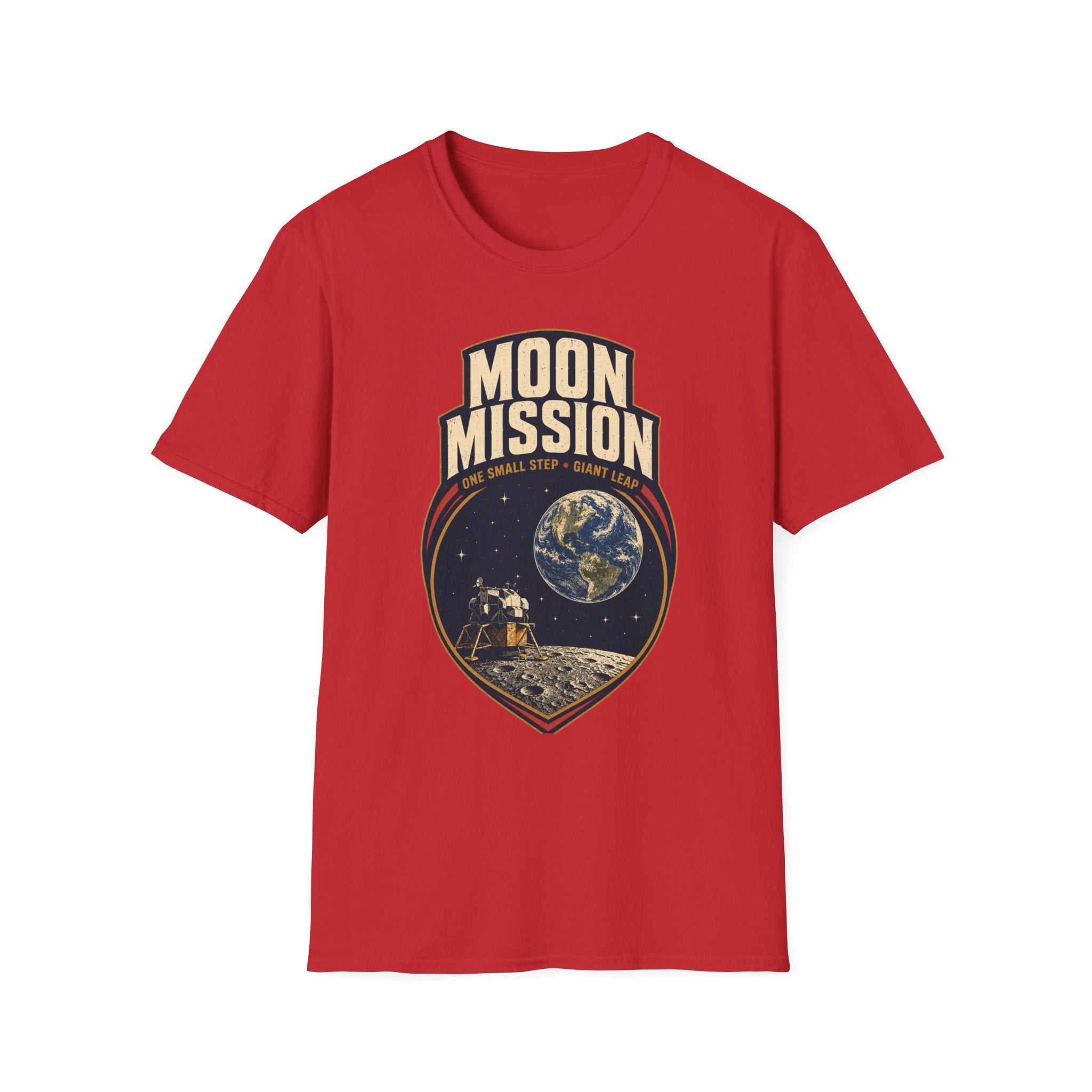 Moon Mission T‑Shirt — Retro Space Exploration Tee (“One Small Step, Giant Leap”)