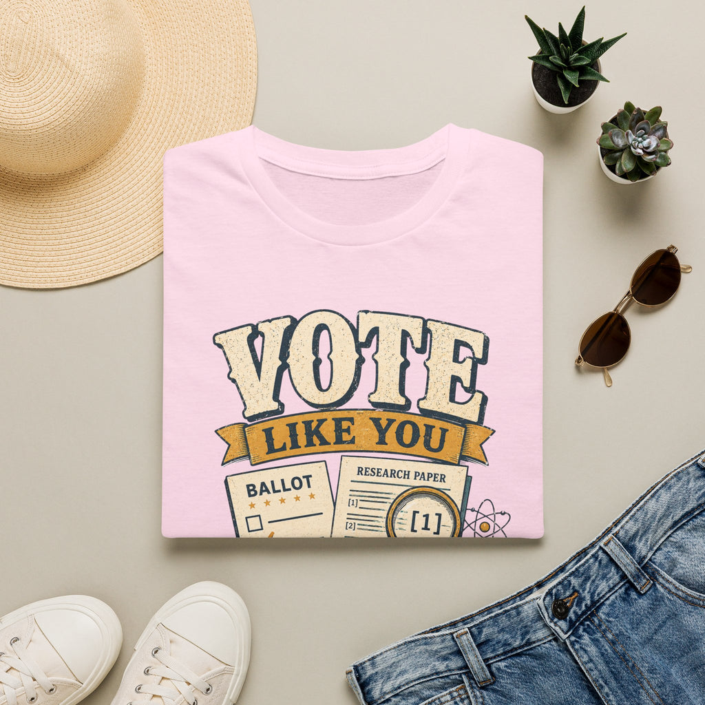 "Vote Like You Read the Footnotes" Vintage Voter Education Tee