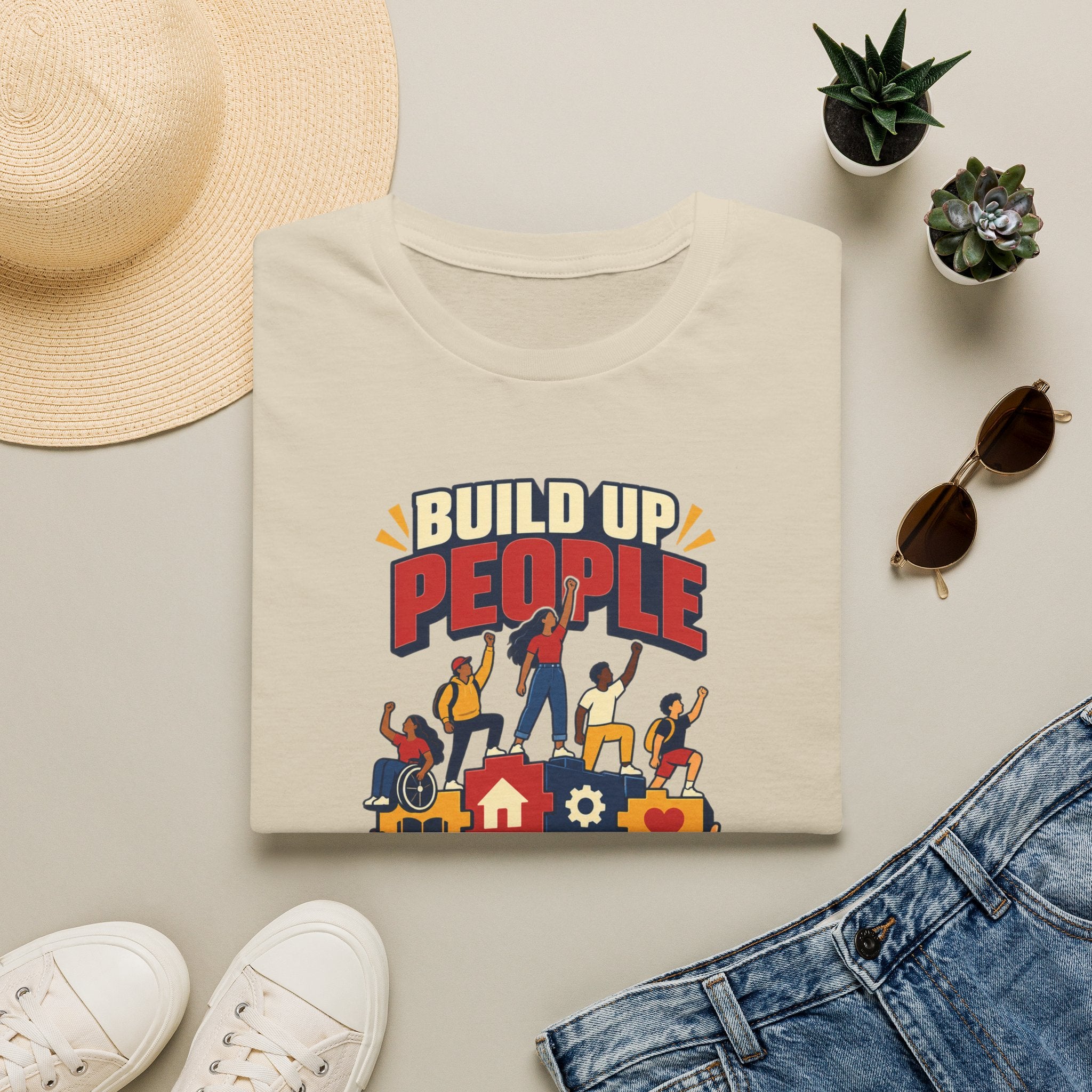 "Build Up People Not Prisons" Social Justice Graphic Tee