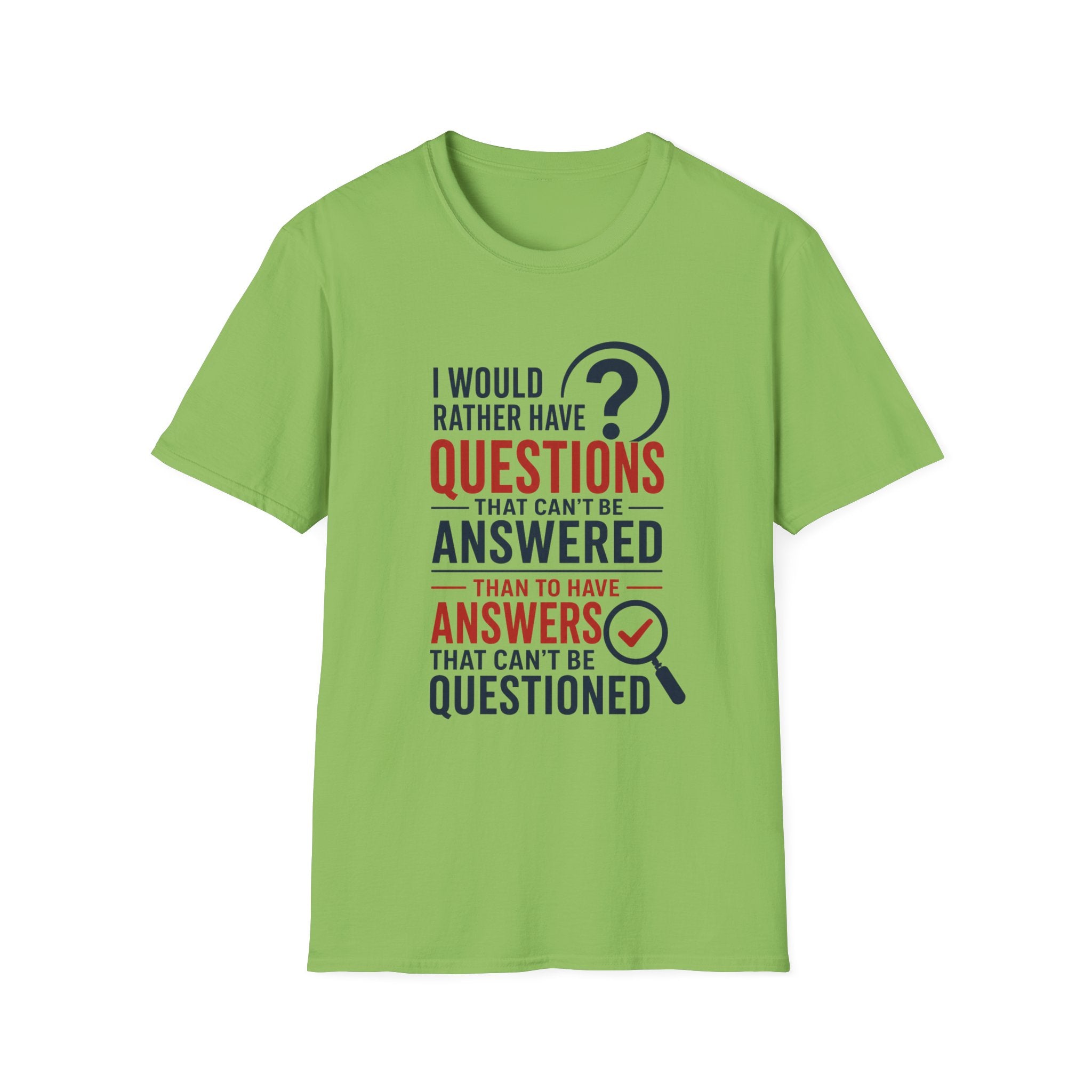Questions and Answers Unisex Softstyle T-Shirt