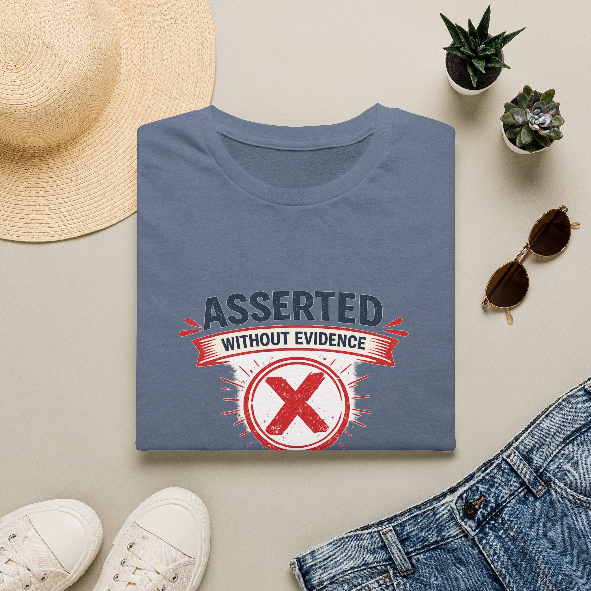 Asserted Without Evidence T-Shirt — Funny Skeptic Graphic Tee