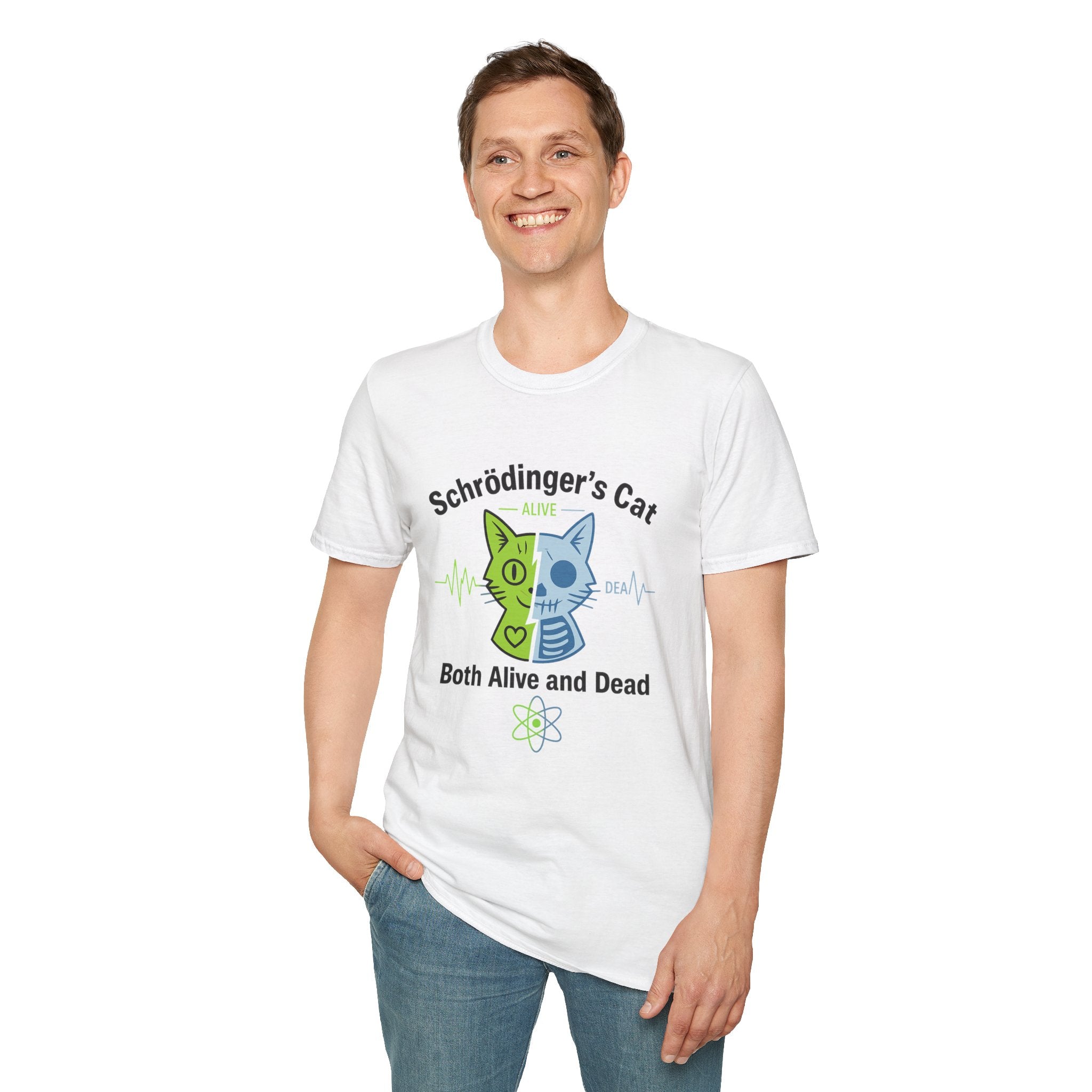 Schrödinger’s Cat T-Shirt — 'Both Alive and Dead' Quantum Science Funny Tee
