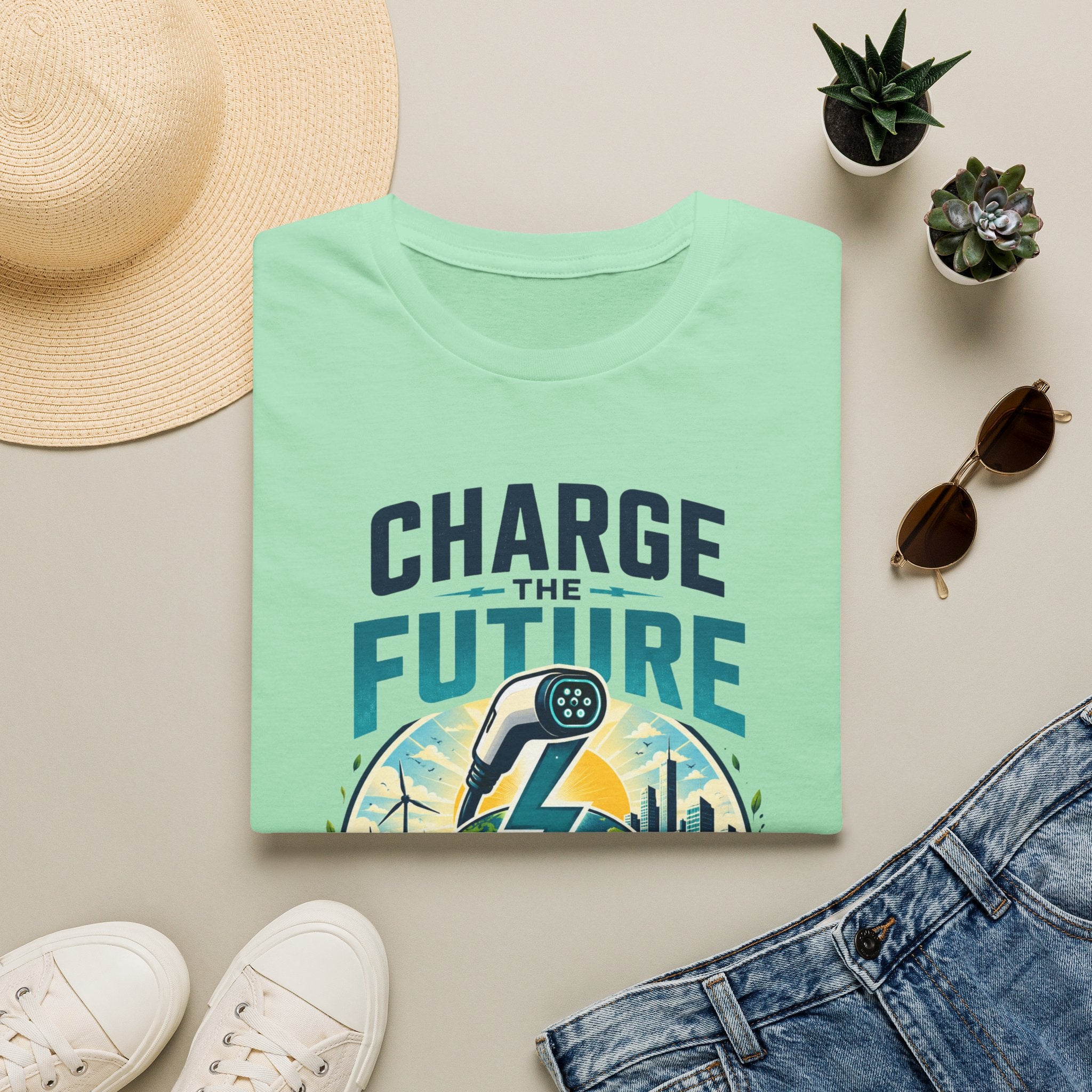 Charge the Future T-Shirt — Electric Vehicle EV Charging Graphic Tee