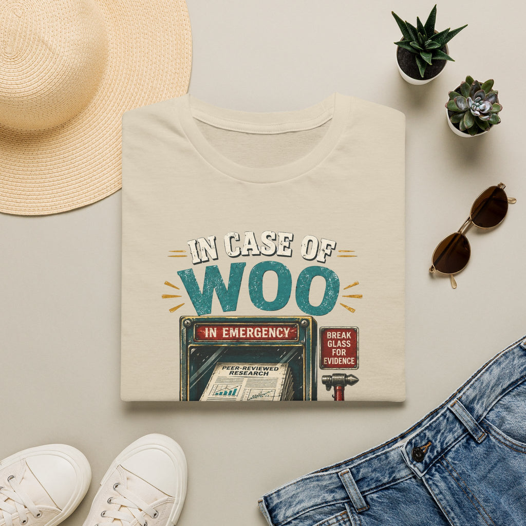 "In Case of Woo Break Out Evidence" Vintage Emergency Graphic Tee