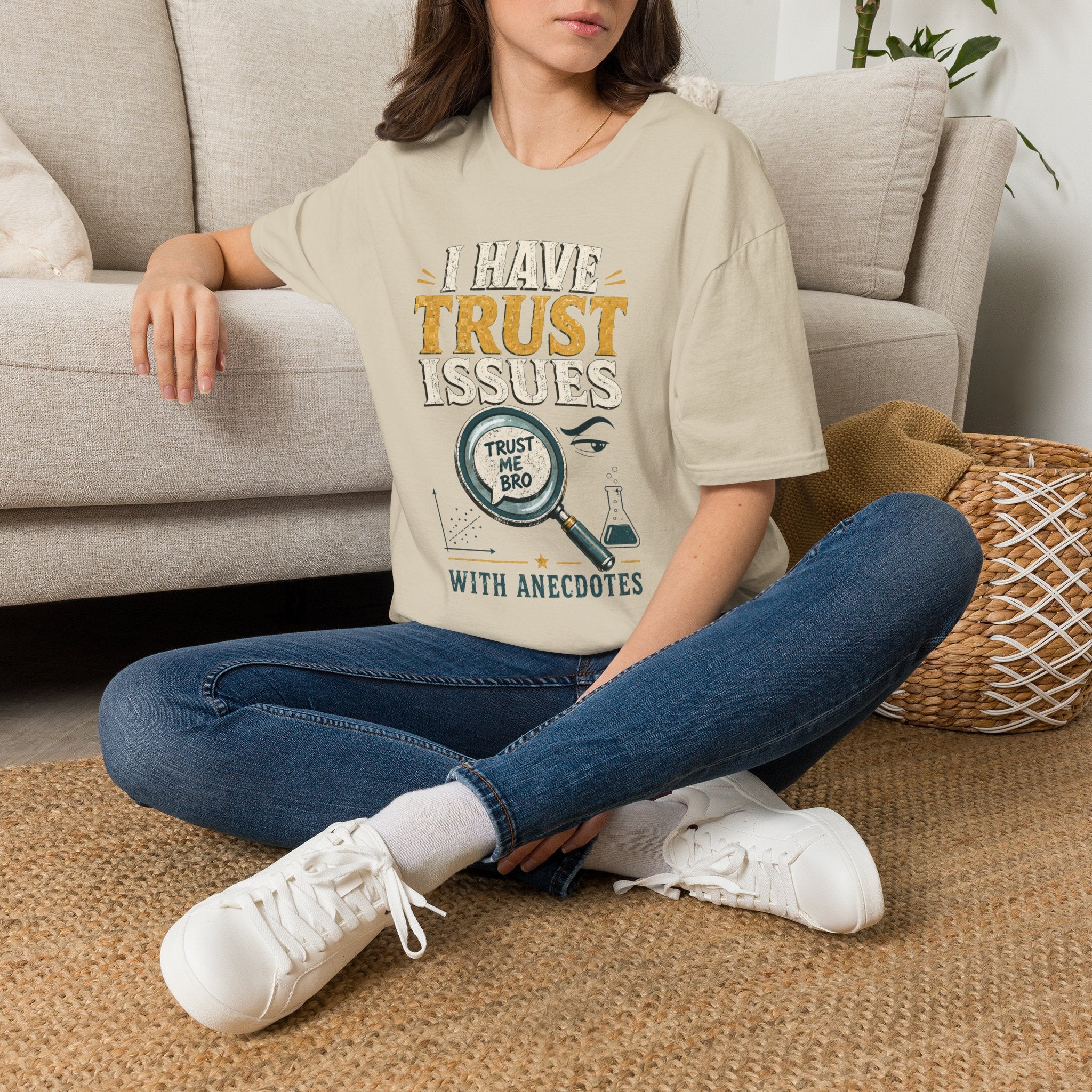 I Have Trust Issues T-Shirt — Funny Detective Magnifying Glass Tee