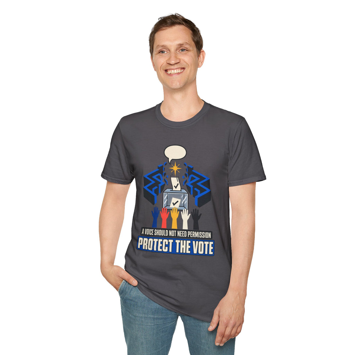 Protect the Vote Graphic T-Shirt — Voter Rights / Civic Engagement Tee