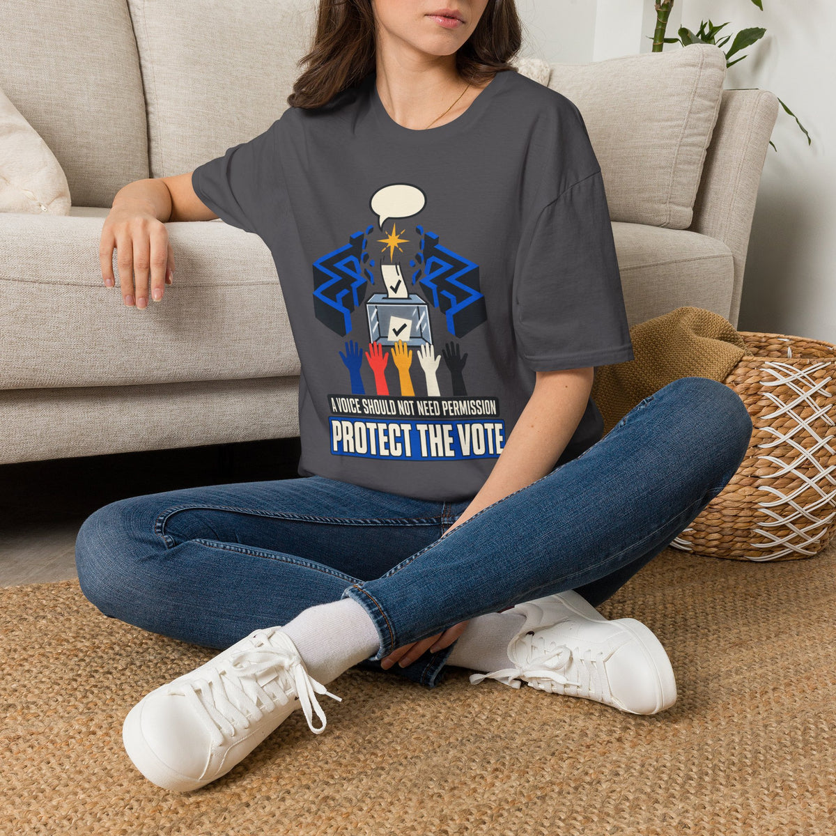Protect the Vote Graphic T-Shirt — Voter Rights / Civic Engagement Tee