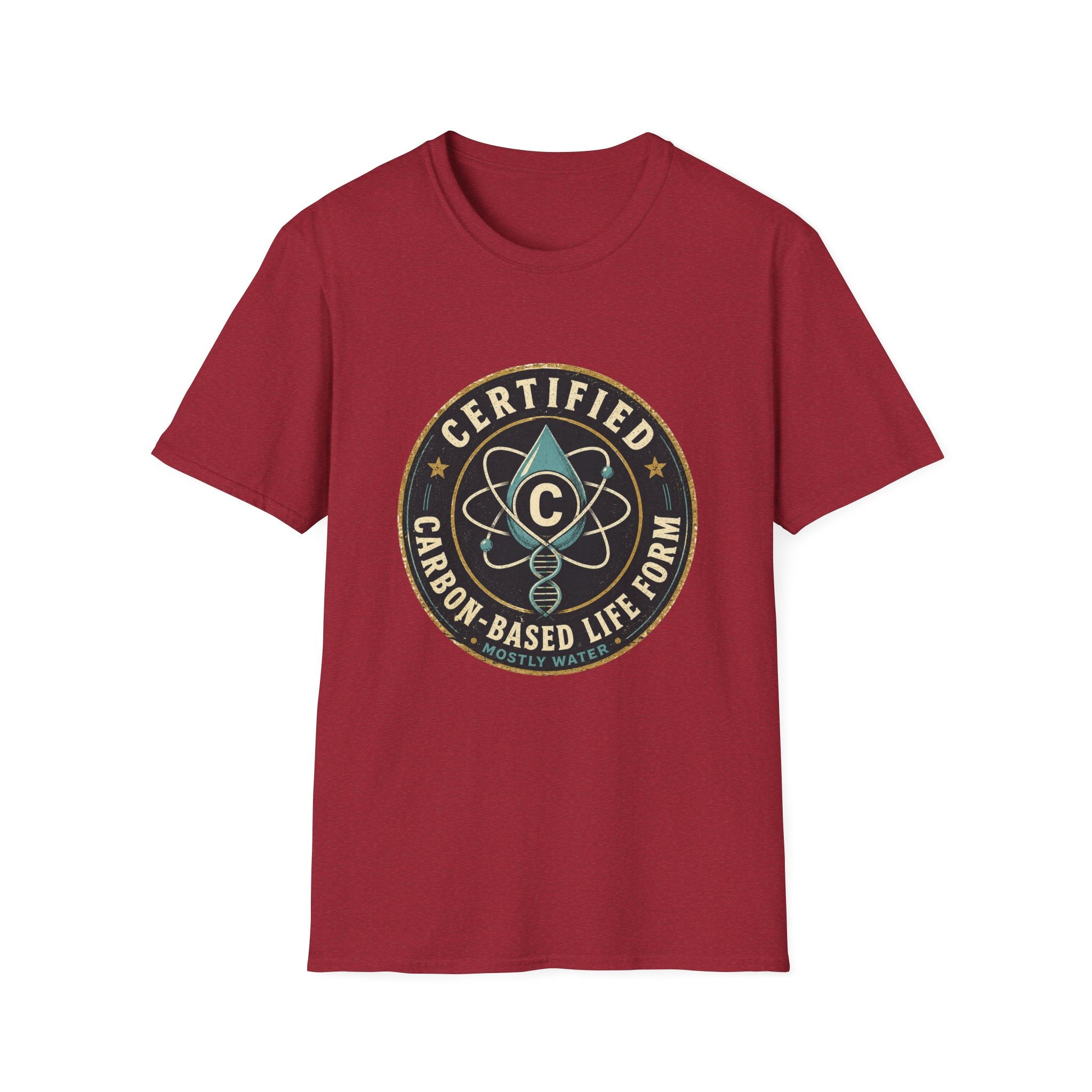 Certified Carbon-Based Lifeform T-Shirt — Funny Science Badge Tee