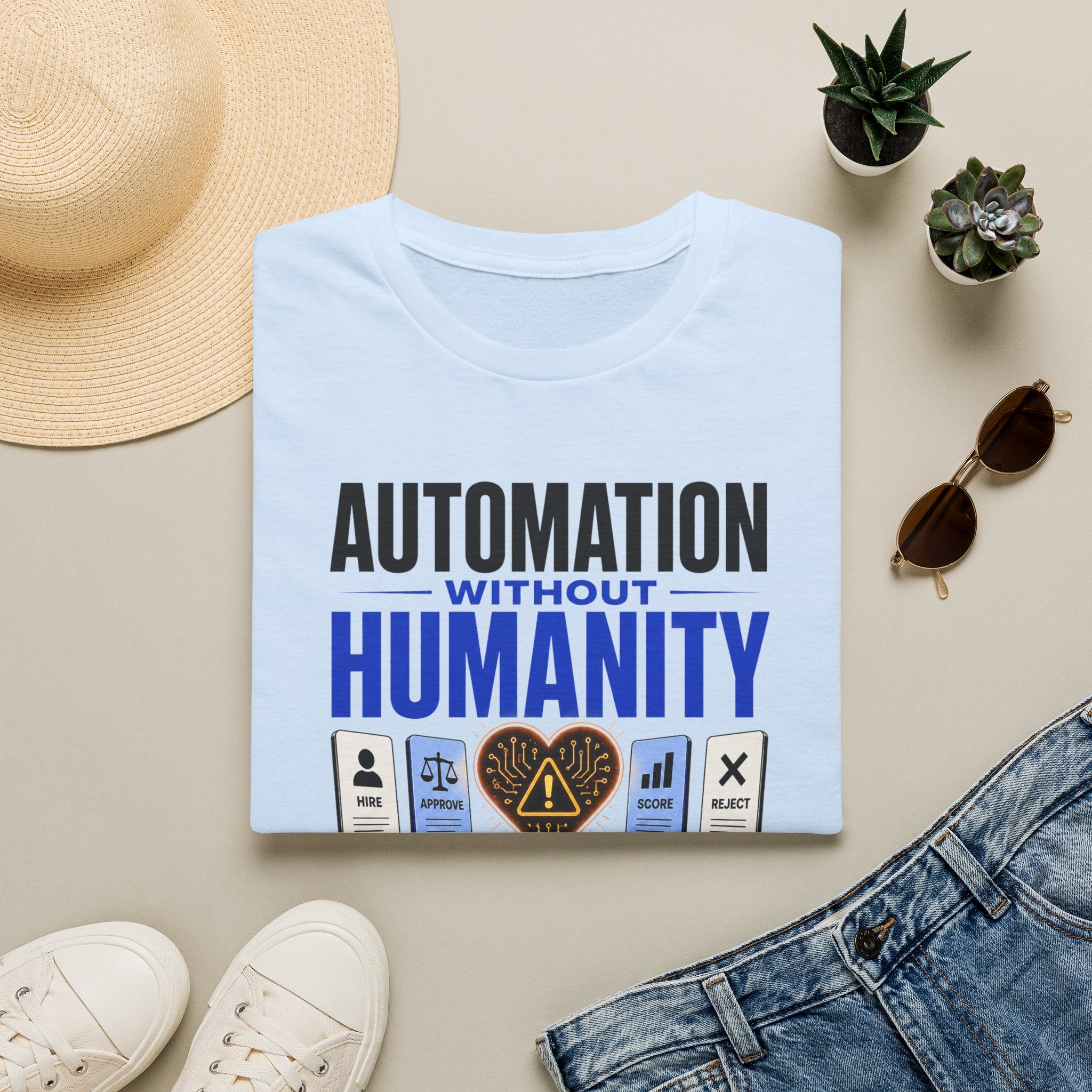 Automation Without Humanity T-Shirt — “Automation Without Humanity Is Just a Faster Mistake” Graphic Tee