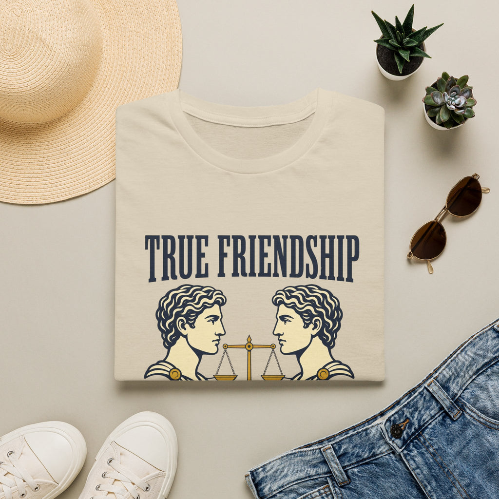 True Friendship T-Shirt — “True Friendship Only Exists Between Equals” Graphic Tee