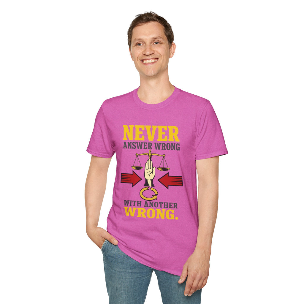 Never Answer Wrong T-Shirt — Funny Lawyer/Legal Scales Tee