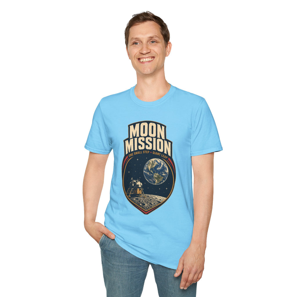 Moon Mission T‑Shirt — Retro Space Exploration Tee (“One Small Step, Giant Leap”)