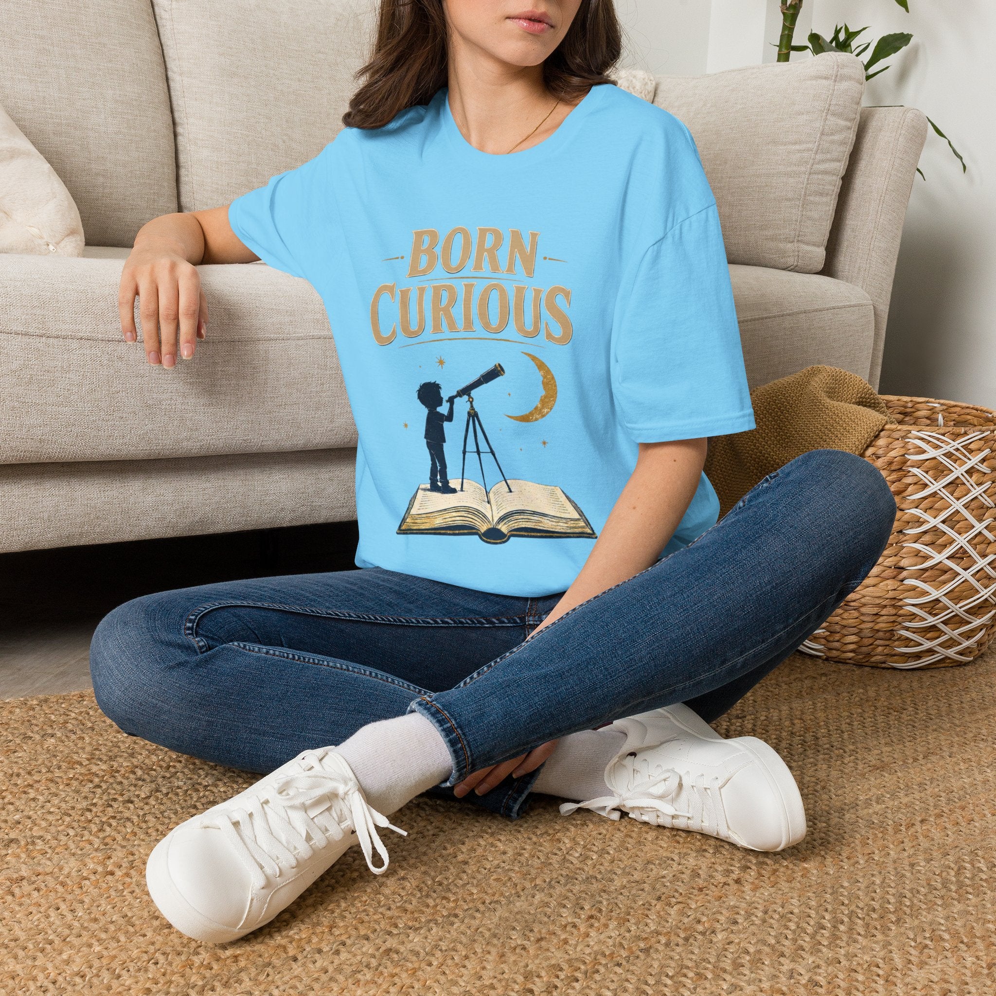 Born Curious Telescope T-Shirt