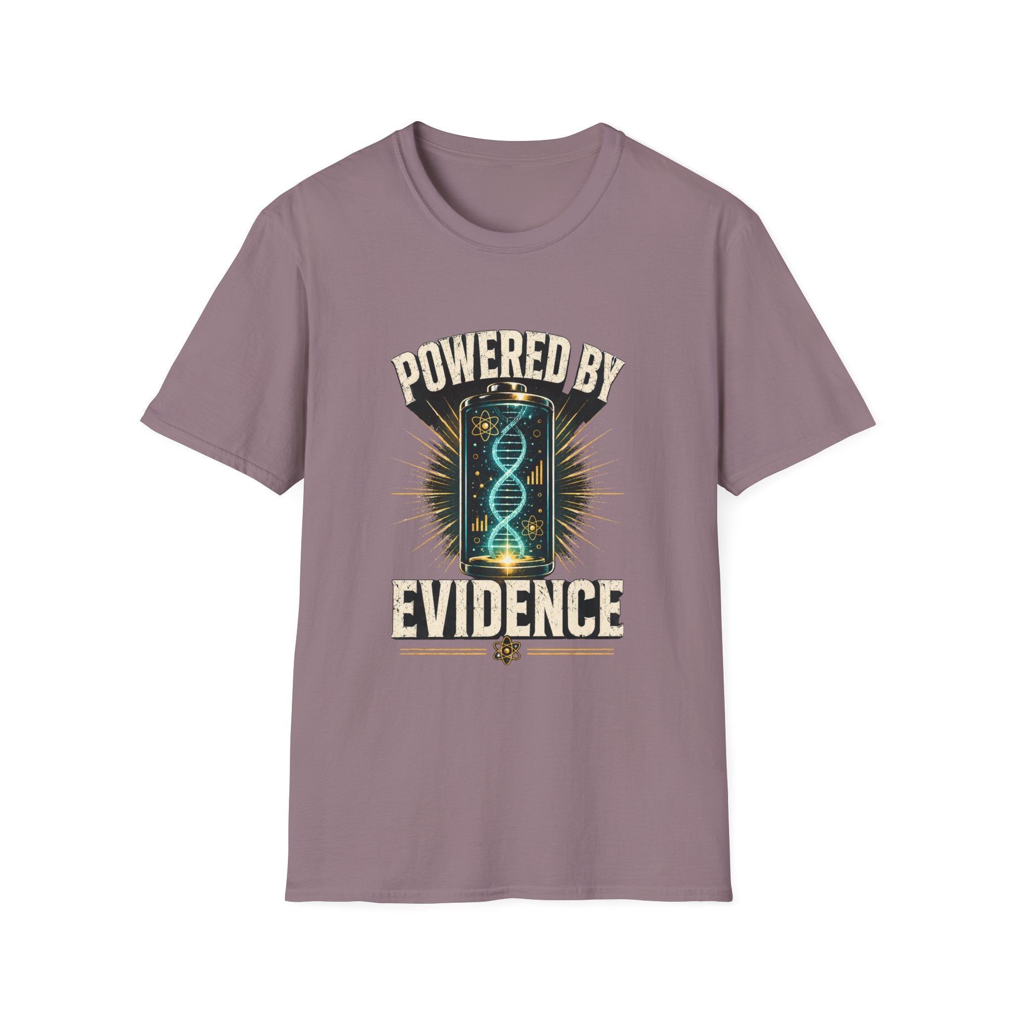 Powered By Evidence T-Shirt — Science DNA Retro Graphic Tee