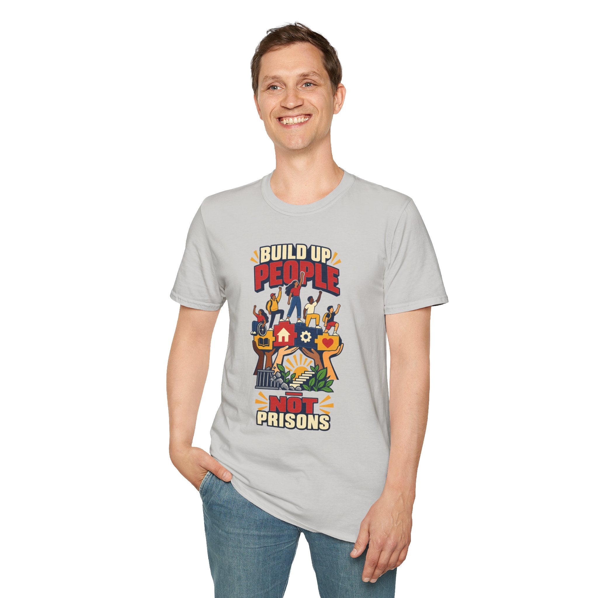"Build Up People Not Prisons" Social Justice Graphic Tee