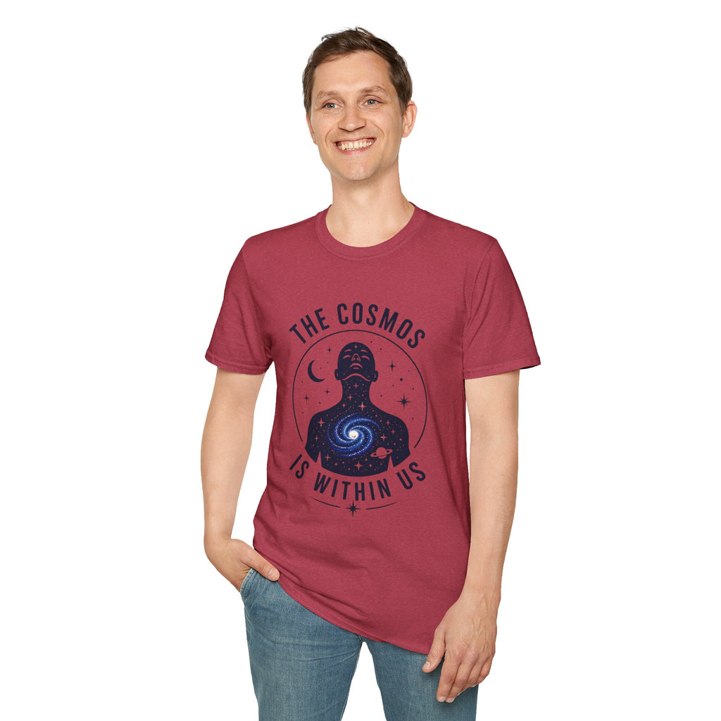 Cosmos Graphic Tee — "The Cosmos Is Within Us" Spiritual Astronomy Shirt