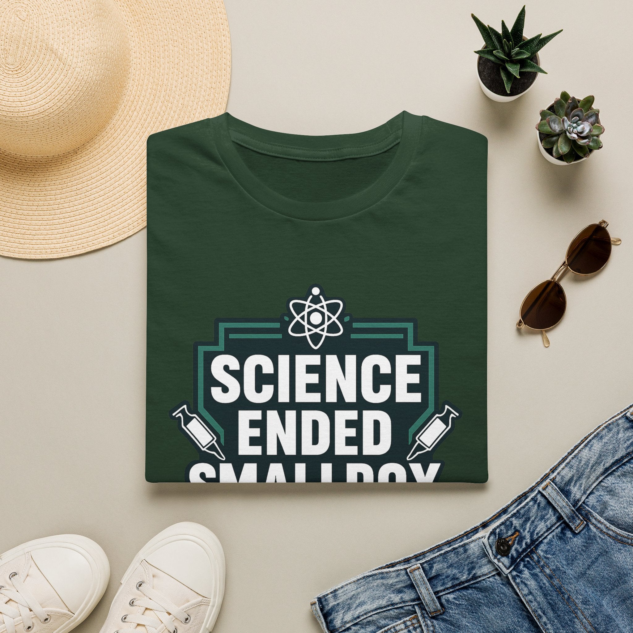 Science Ended Smallpox T-Shirt — Retro Science Graphic Tee