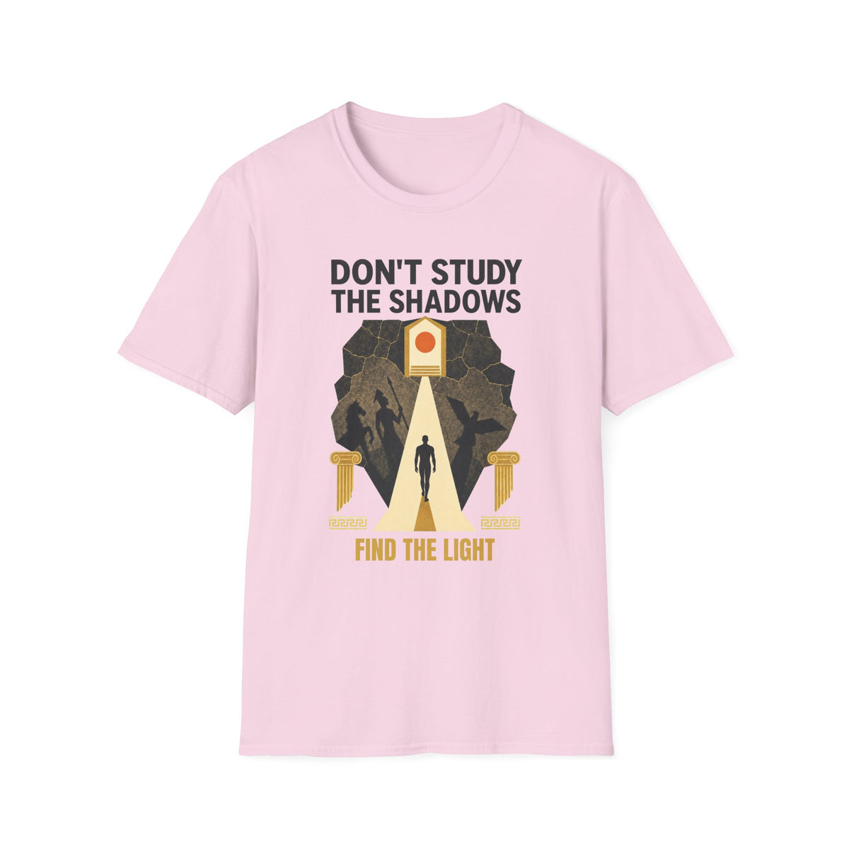 "Don't Study the Shadows, Find the Light" Inspirational Graphic Tee