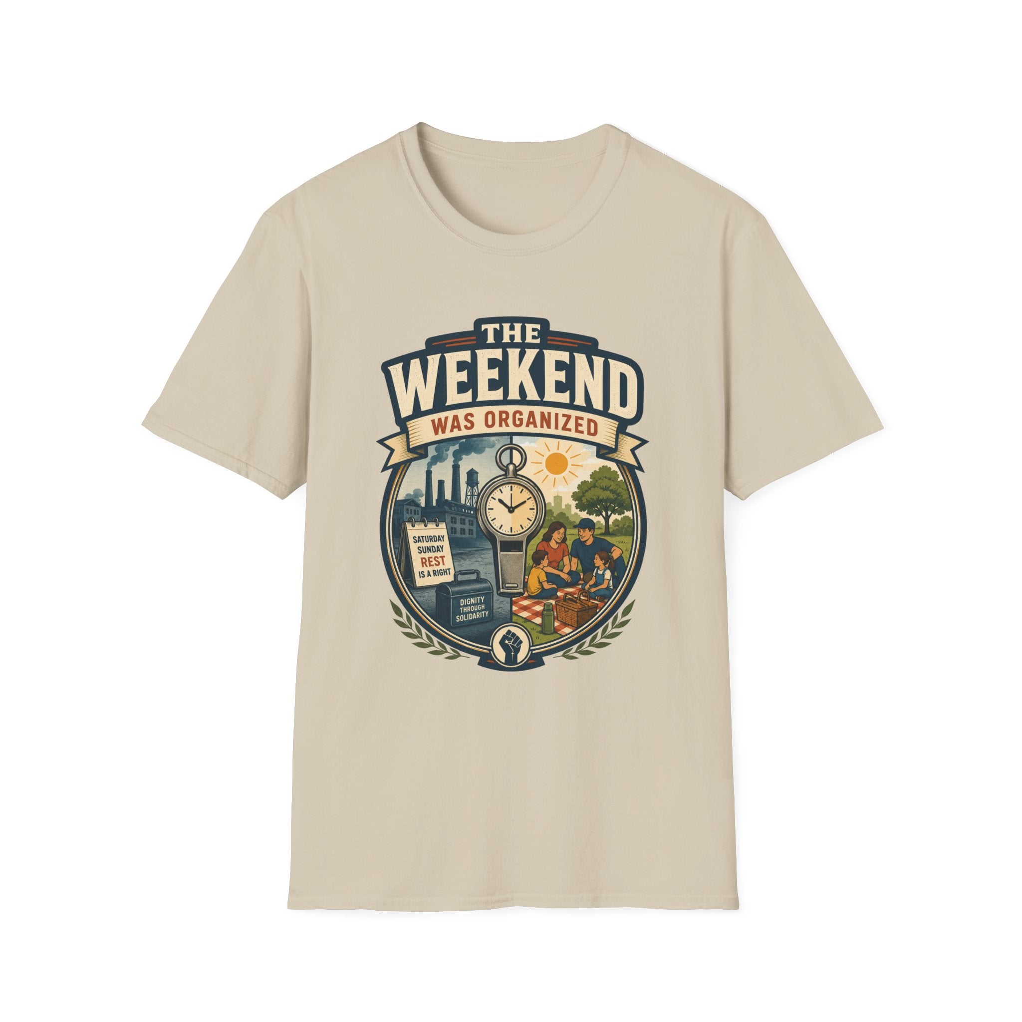 "The Weekend Was Organized" Graphic Tee (Relaxed Retro Travel Vibe)