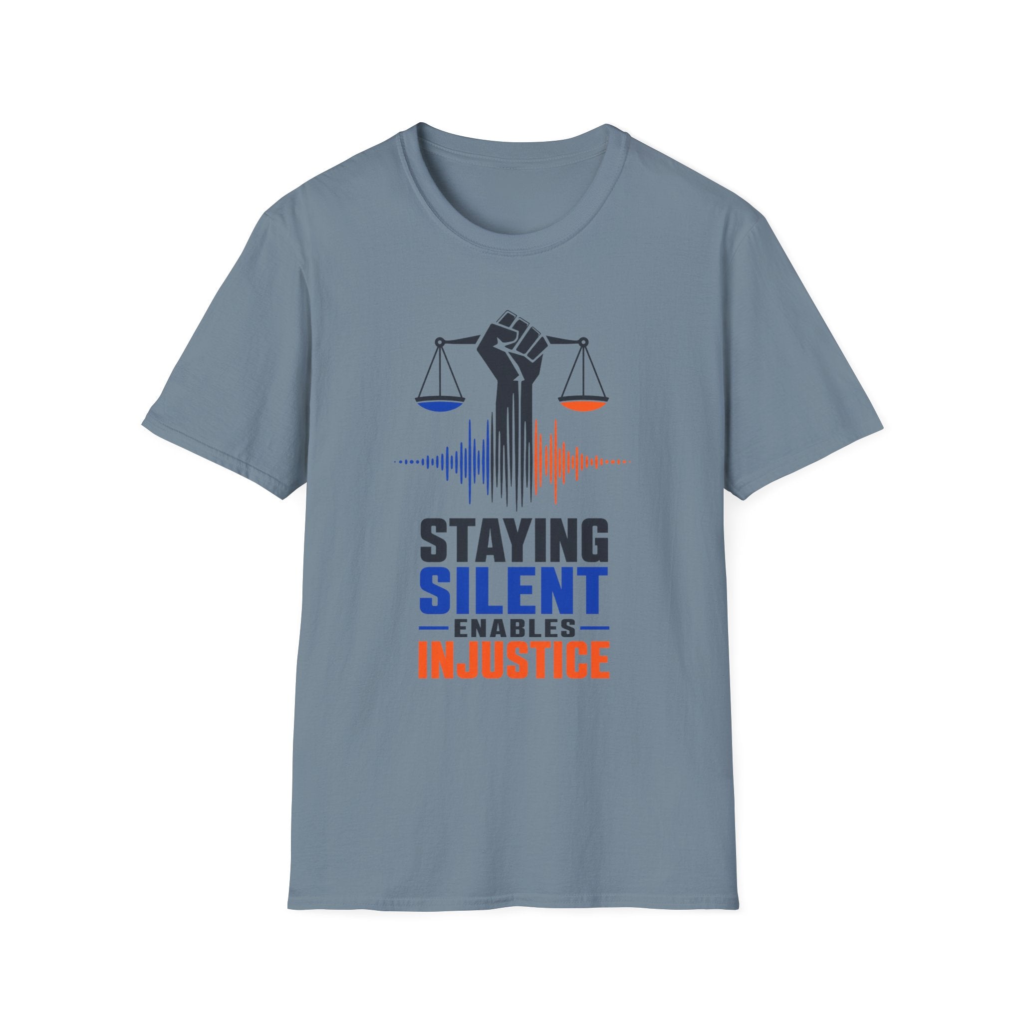 "Staying Silent Enables Injustice" Justice Fist Graphic Tee