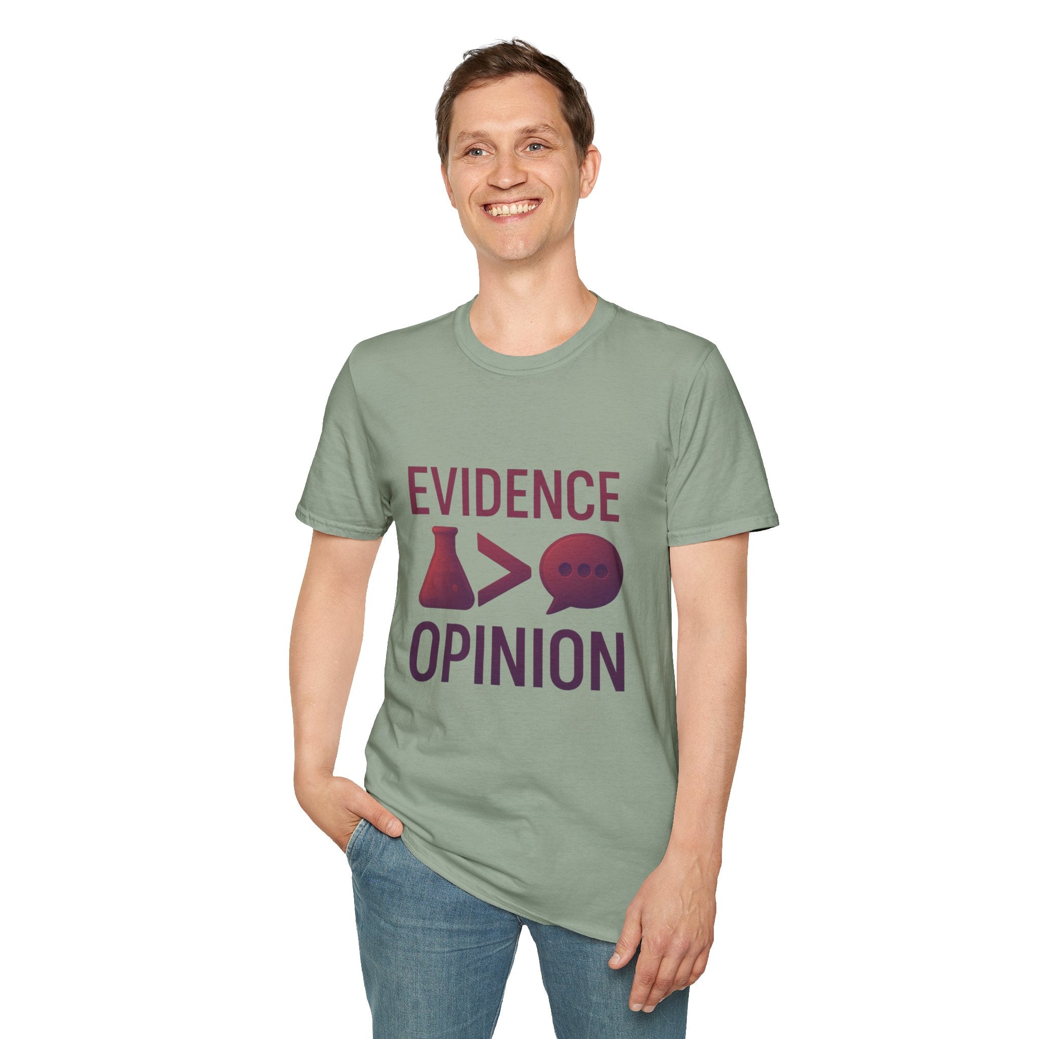 Evidence Over Opinion T-Shirt — Science & Critical Thinking Tee