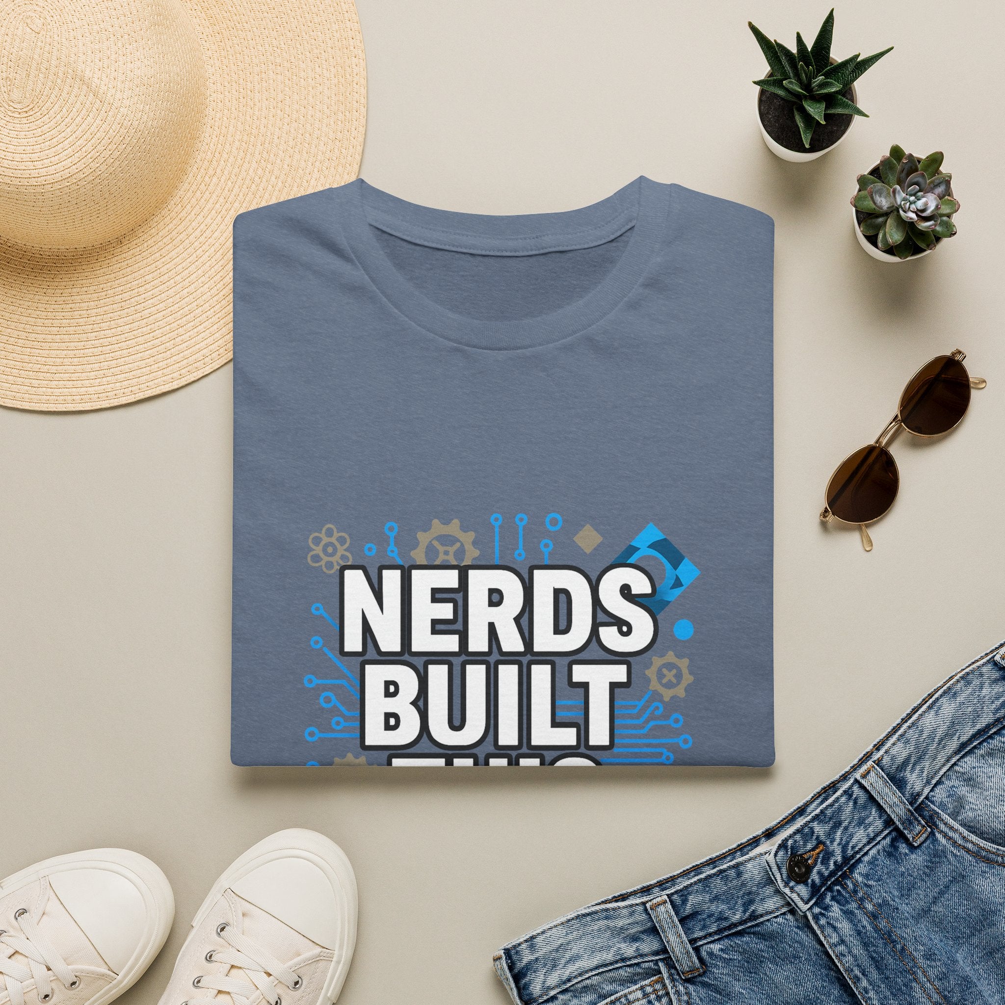 Nerds Built This World T-Shirt — Geek Science Tech Tee