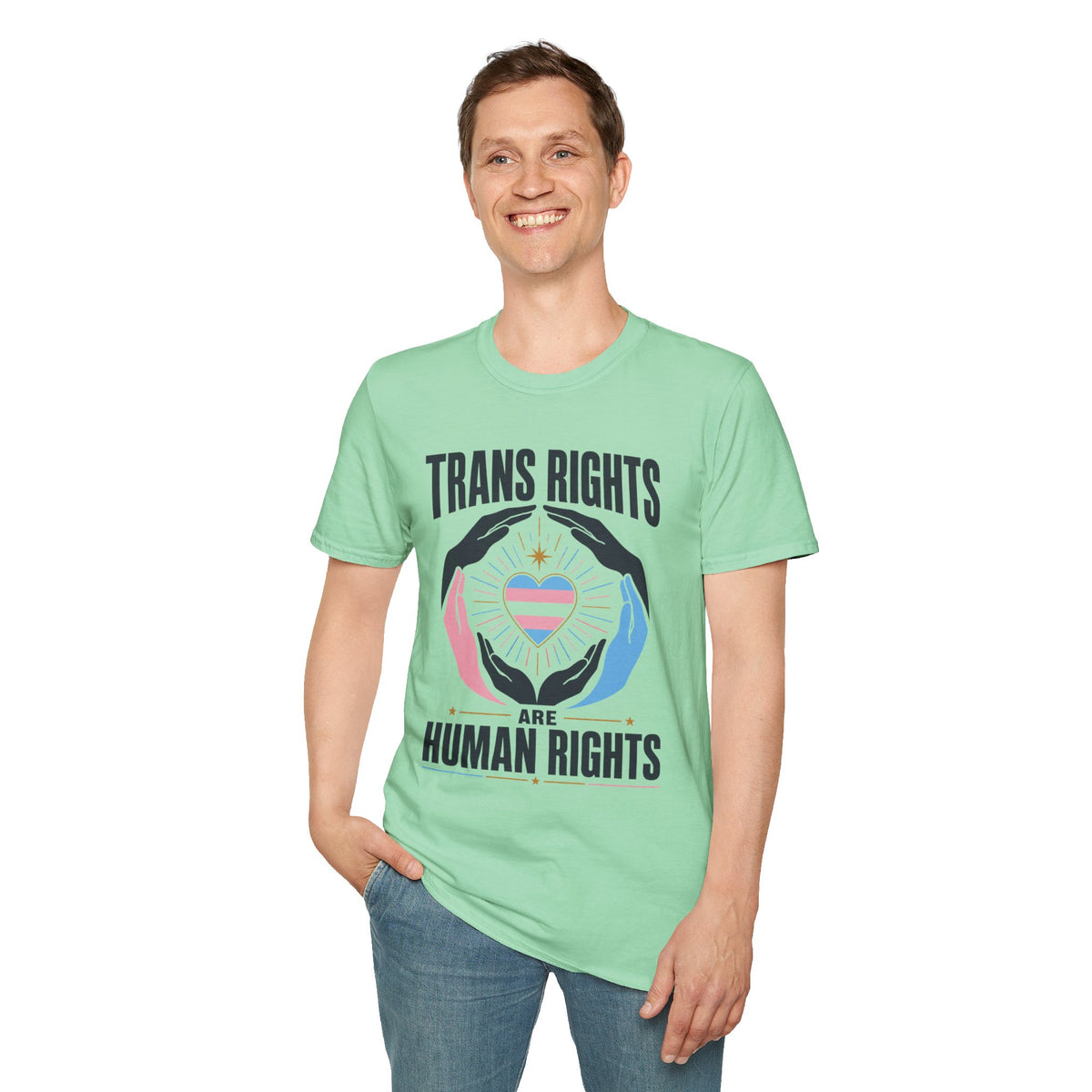 Trans Rights T-Shirt — "Trans Rights Are Human Rights" Pride Tee