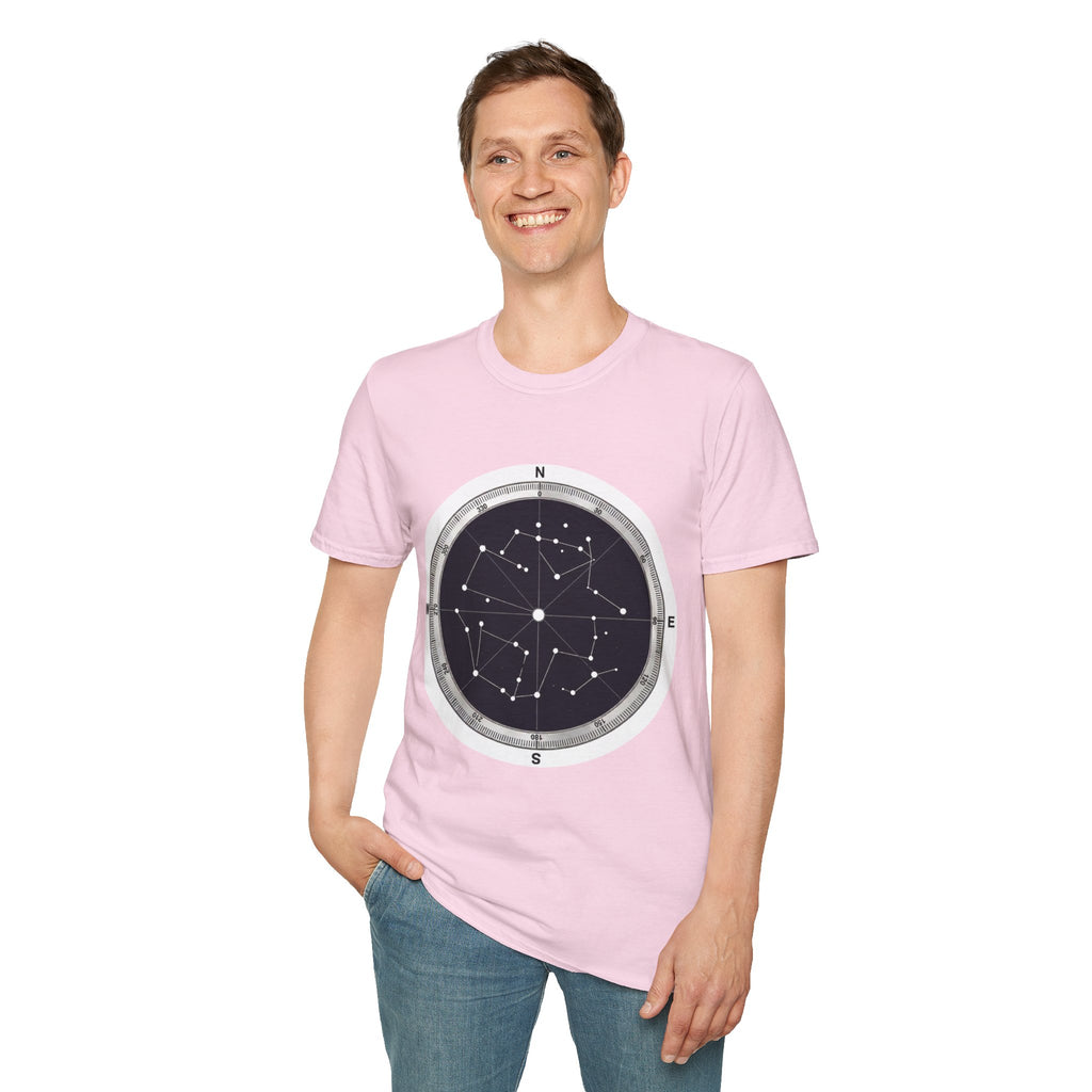 Constellation Compass T-Shirt — Night Sky Star Map Tee