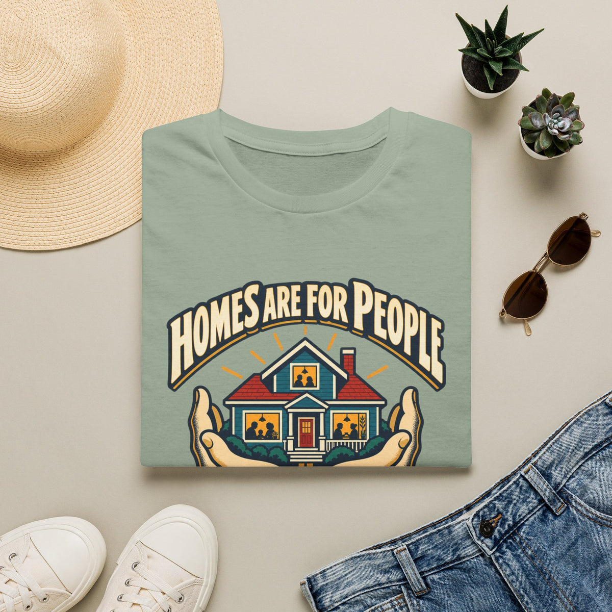 Homes Are For People T-Shirt — 'Homes Are For People Not Portfolios' Social Justice Tee