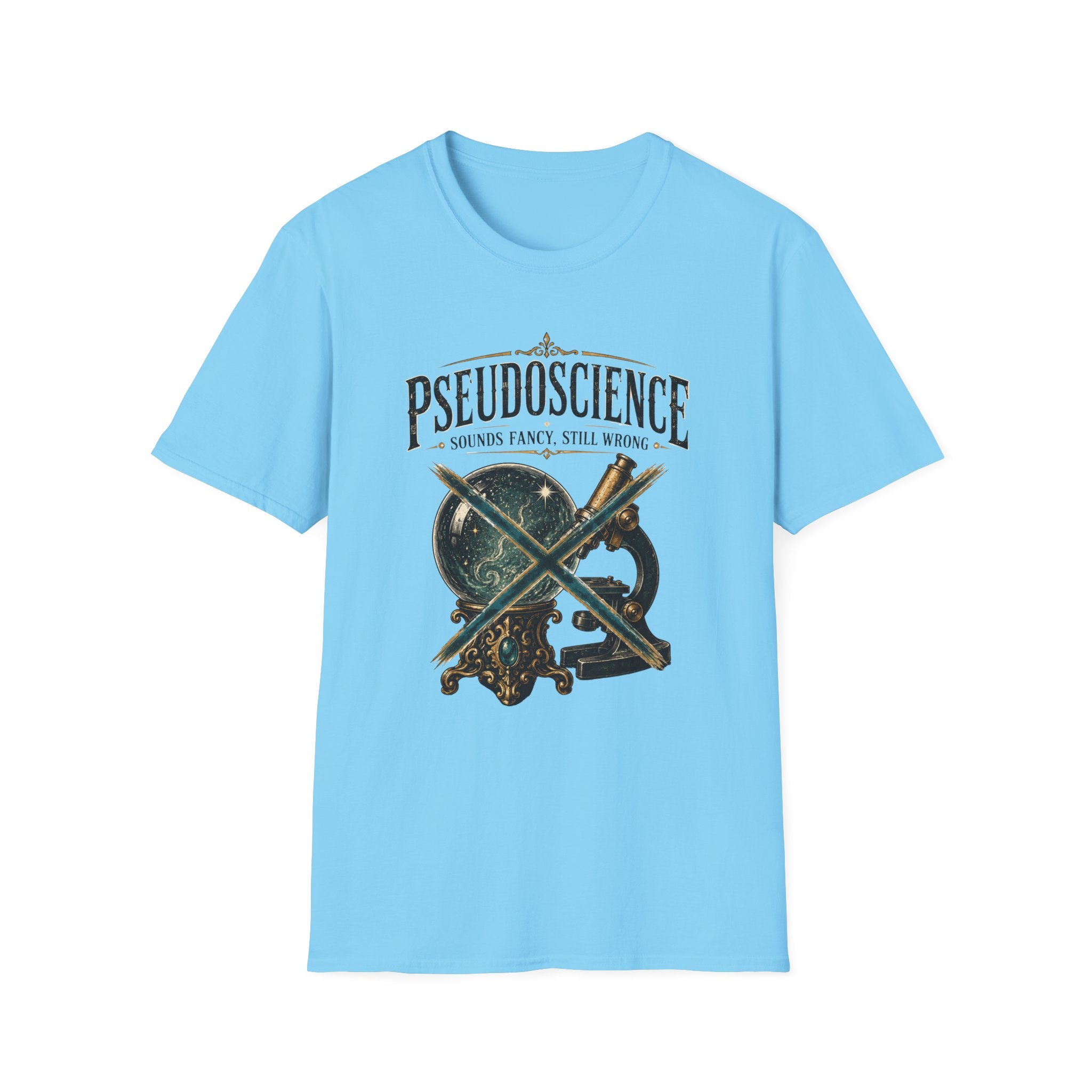 T-Shirt — "Pseudoscience: Sounds Fancy, Still Wrong" Retro Science Graphic Tee