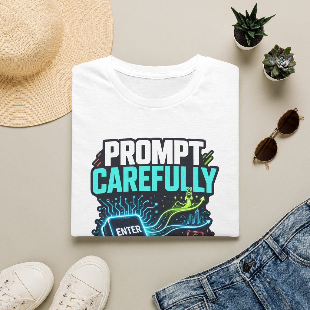 Prompt Carefully T-Shirt — "Prompt Carefully" AI Humor Tee