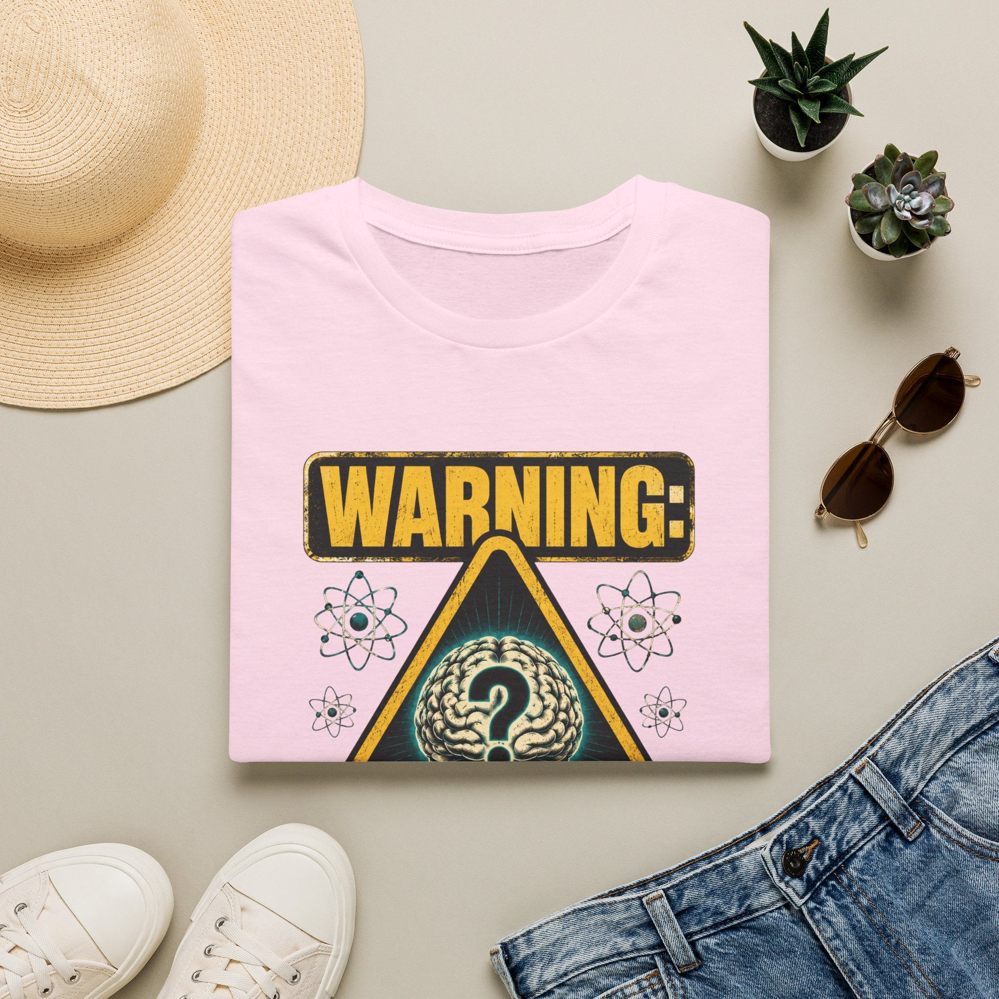 "WARNING: May Contain Critical Thinking" Graphic Tee